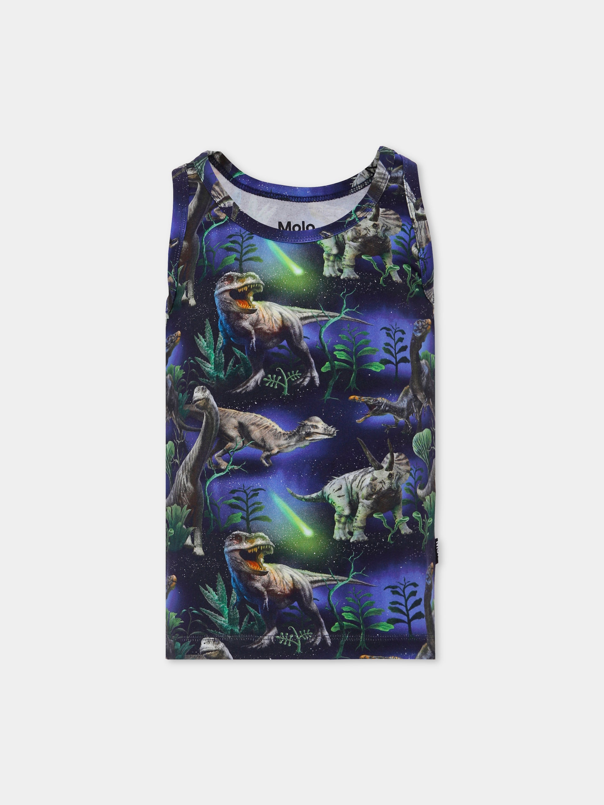 Set canottiere Jayden blu per bambino dinosauri,Molo,1W25Q101 9457