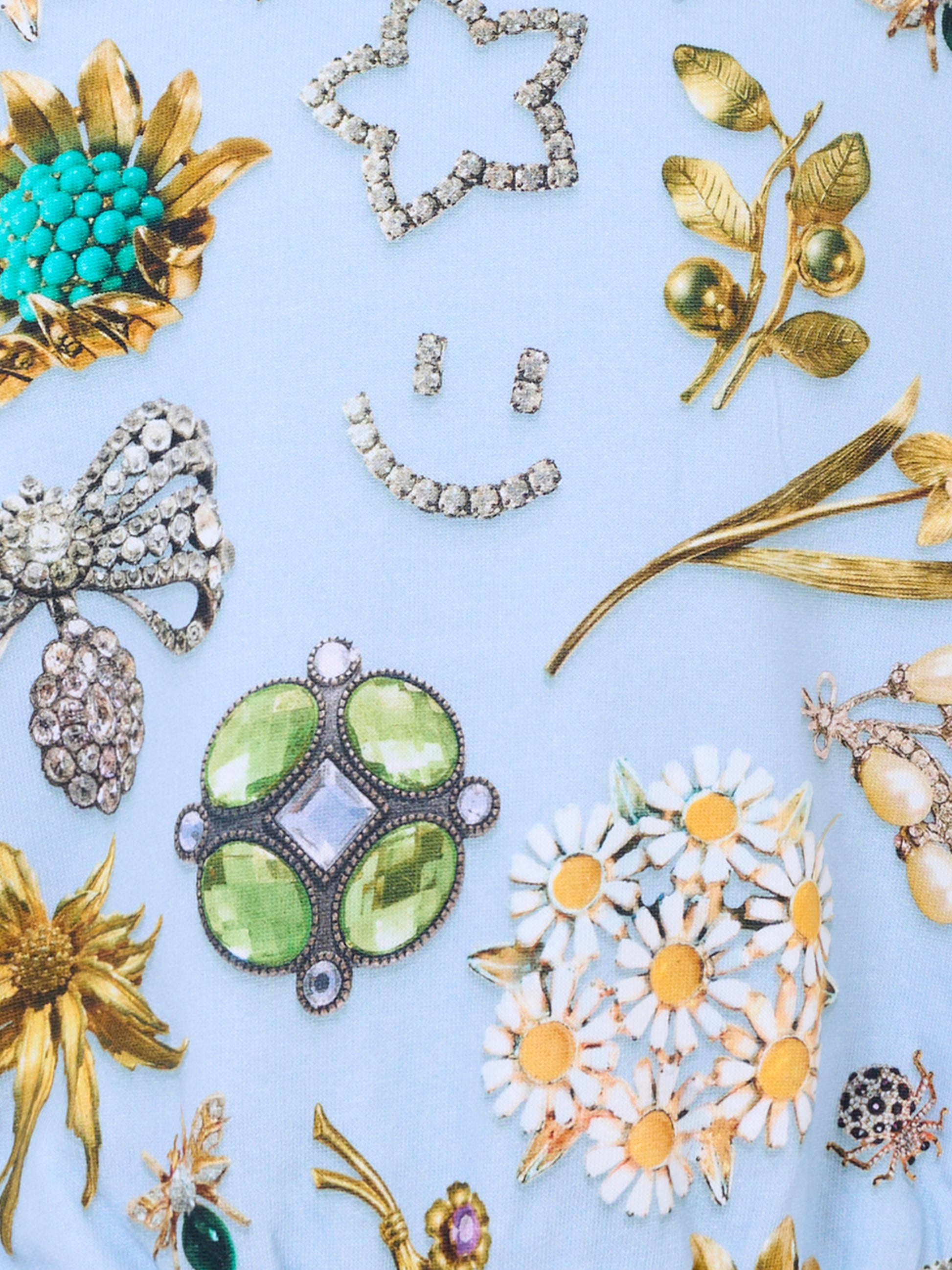 Felpa Marge azzurra per bambina con gioielli,Molo,2W25J202 9379