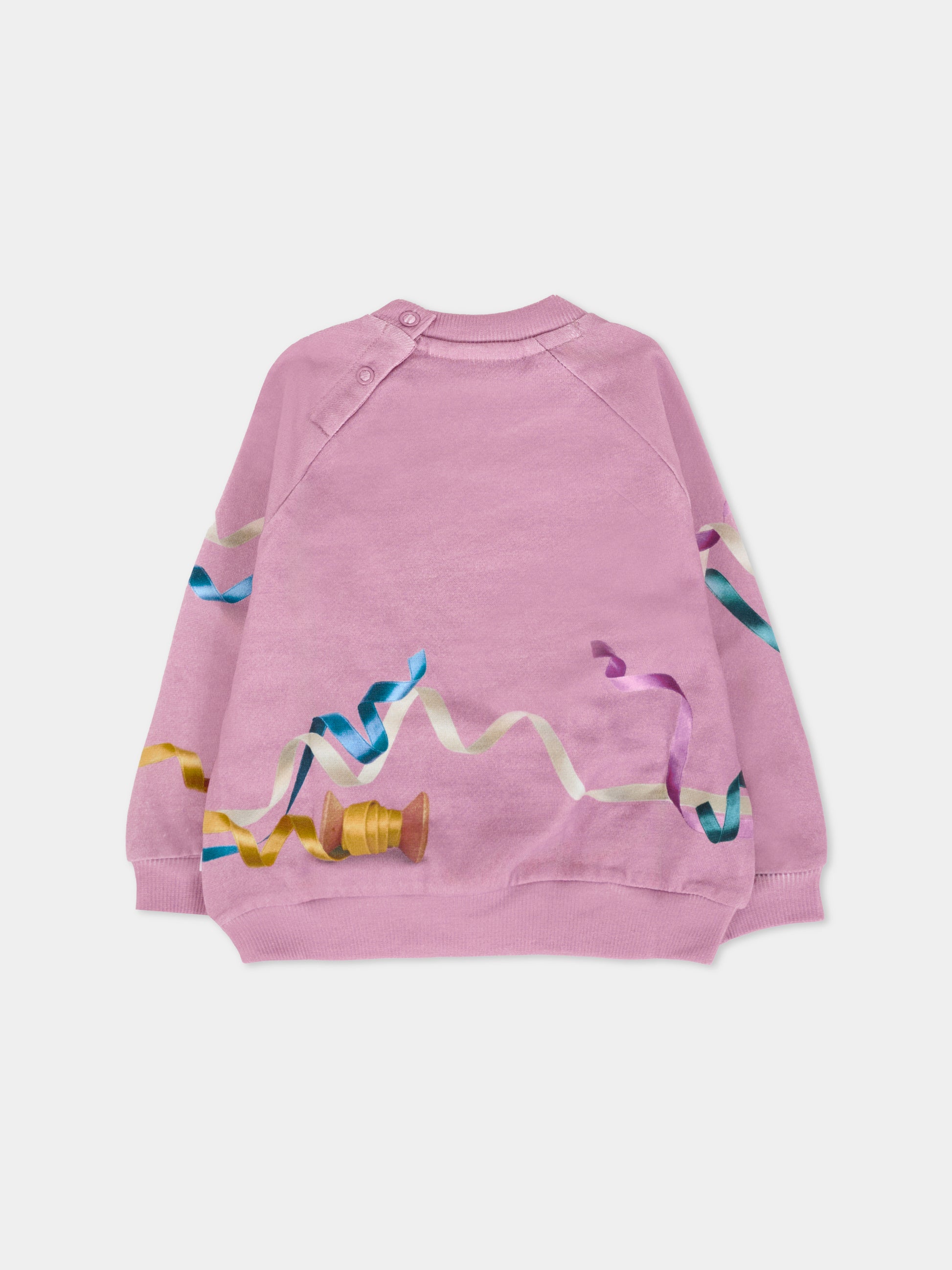 Felpa Disc rosa per neonata con cani,Molo,4W25J202 9704