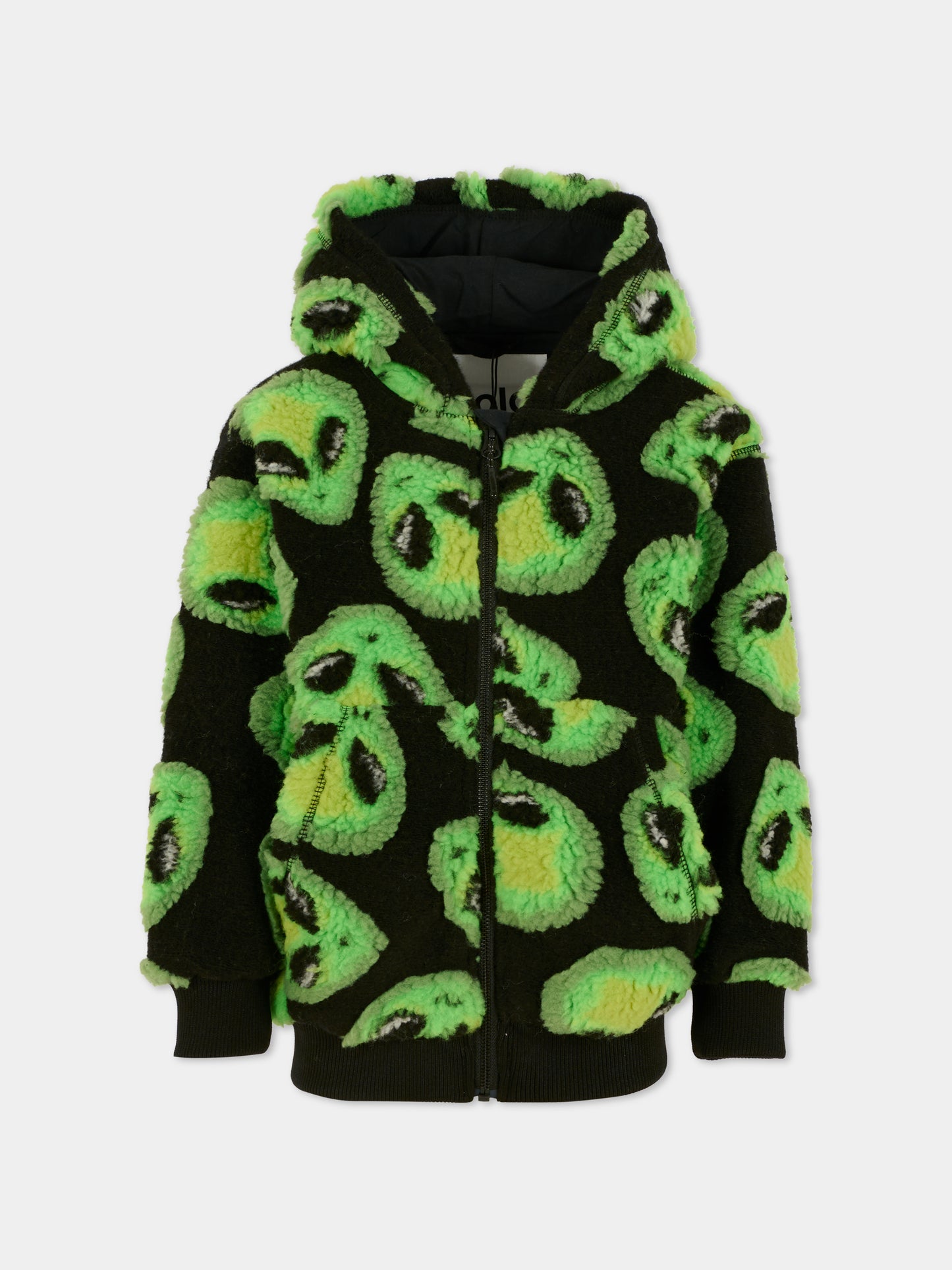 Ecopelliccia Hazzy nera per bambino con alieno,Molo,5W25L303 9452