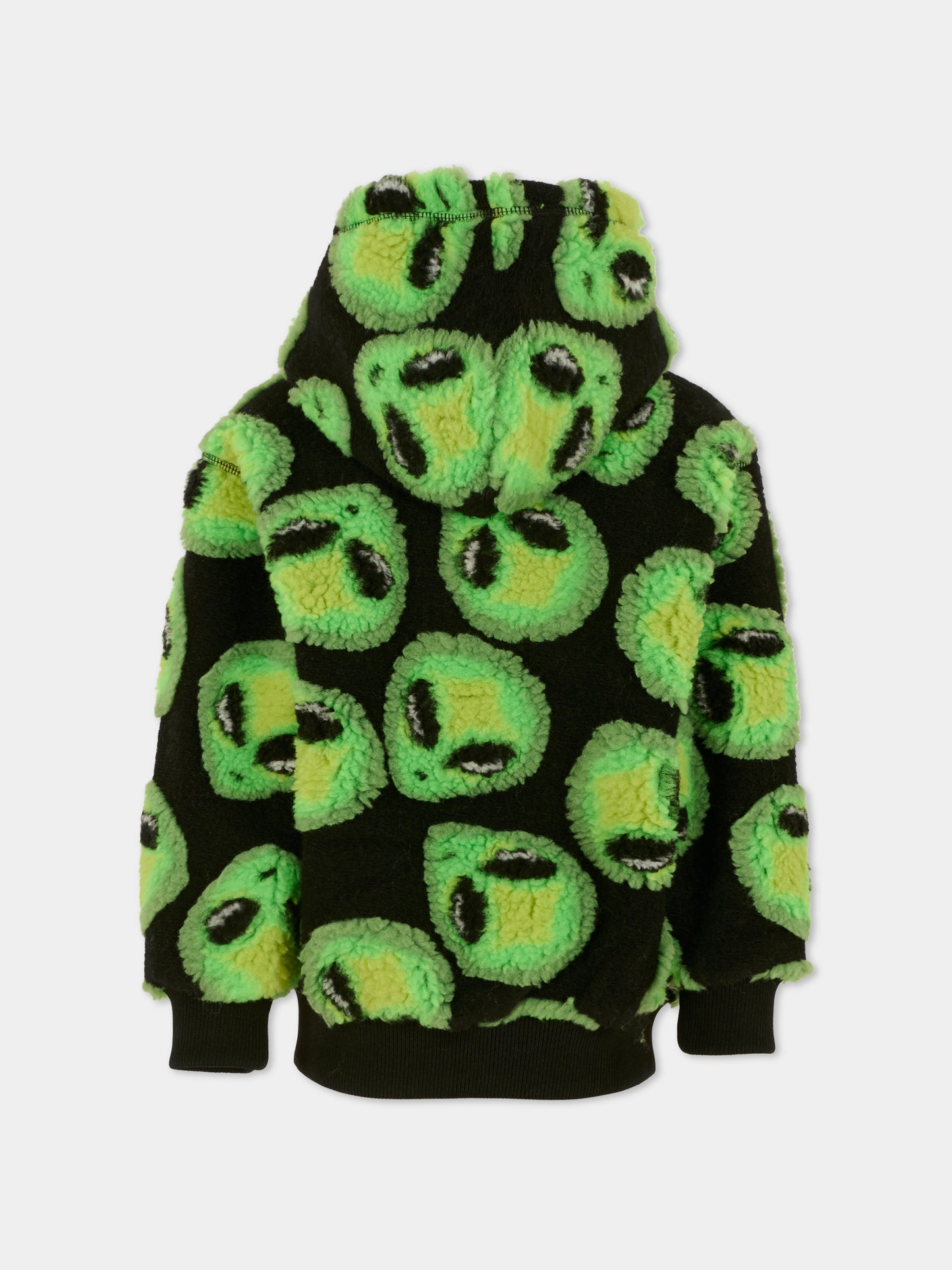 Ecopelliccia Hazzy nera per bambino con alieno,Molo,5W25L303 9452