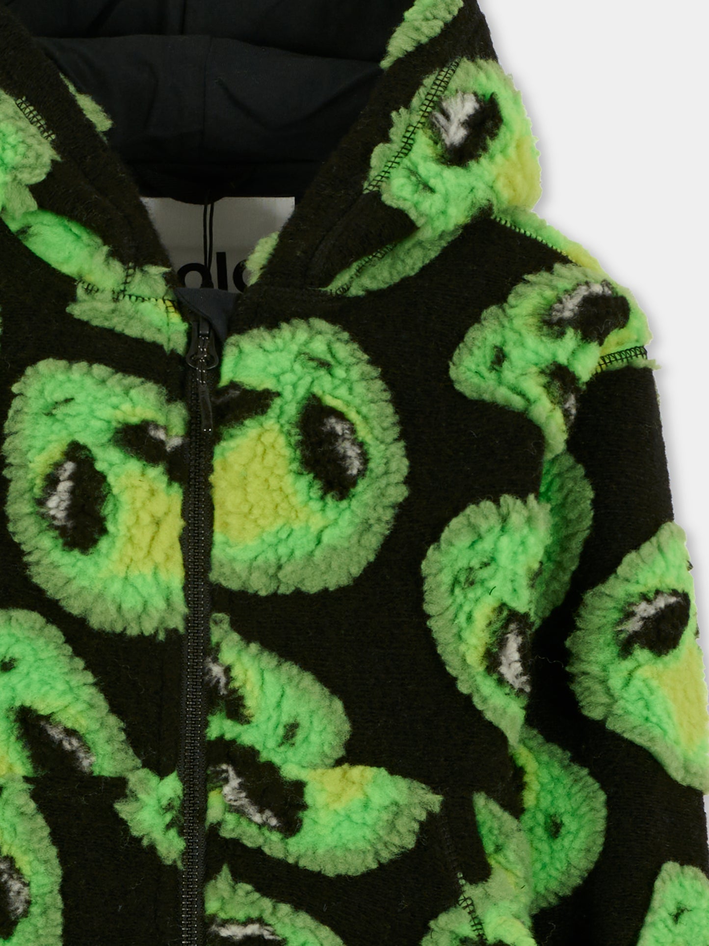 Ecopelliccia Hazzy nera per bambino con alieno,Molo,5W25L303 9452