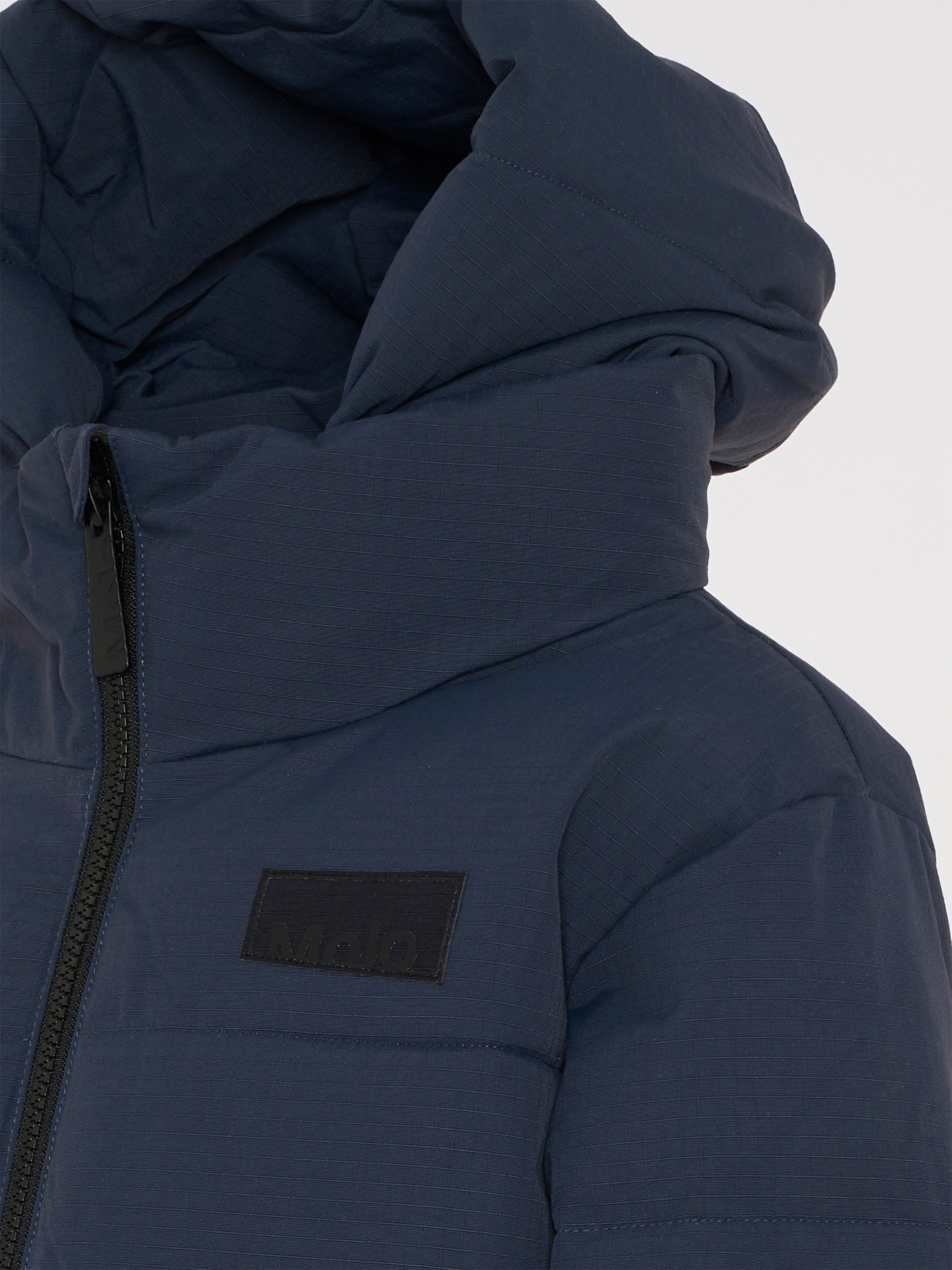 Piumino Hilo blu per bambino con logo,Molo,5W25M305 8753