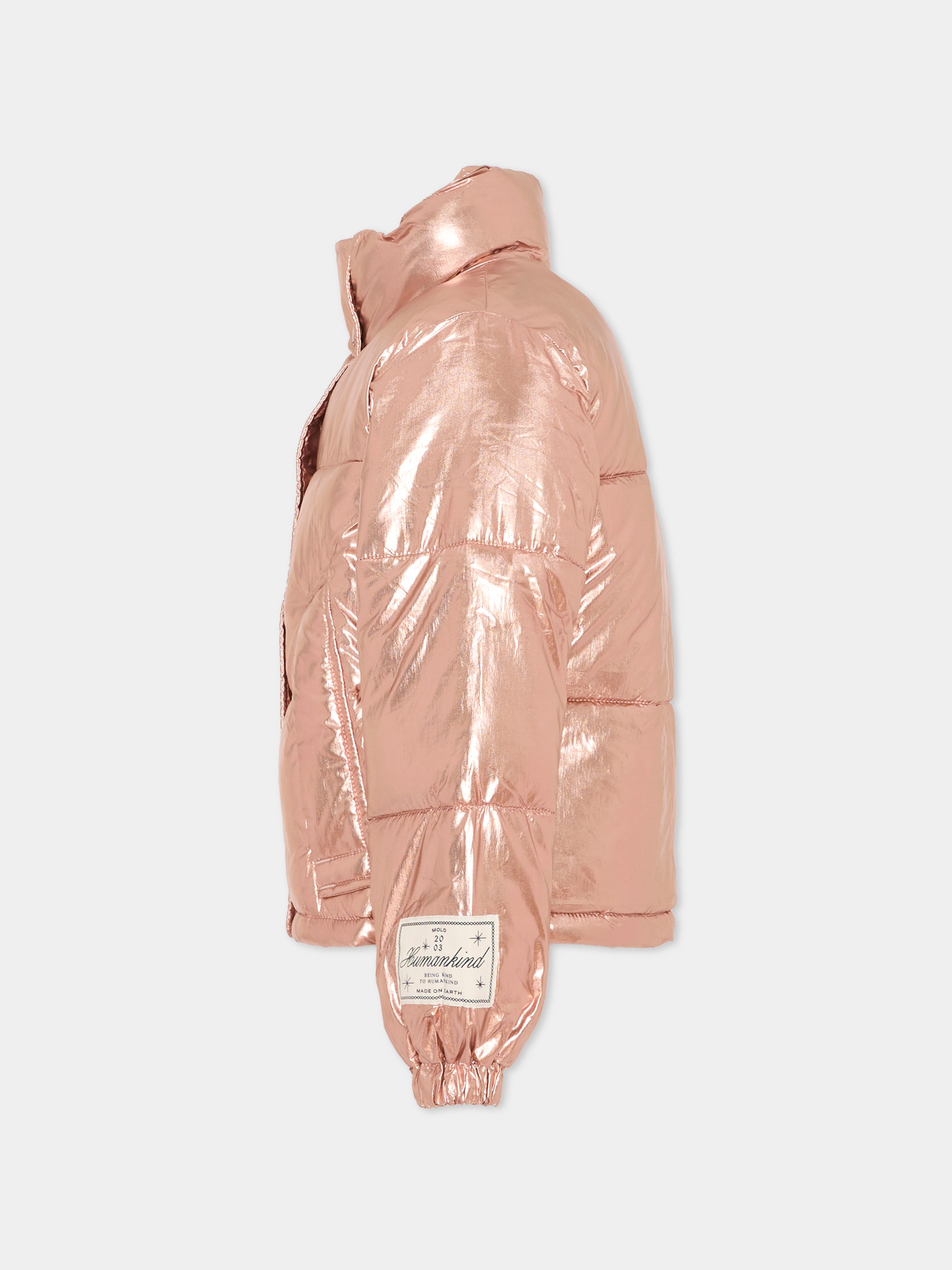 Piumino Hansine rosa per bambina con logo,Molo,5W25M322 5399