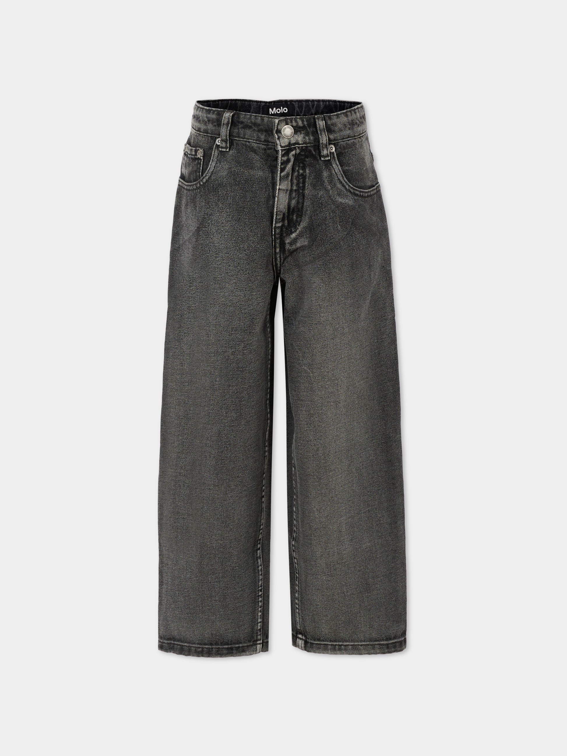 Jeans Aiden grigi per bambini,Molo,6W25I105 9398