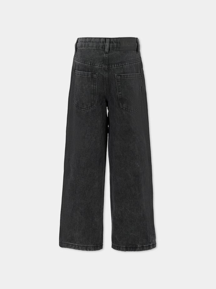 Jeans Aiden neri per bambini con logo,Molo,6W25I106 1866