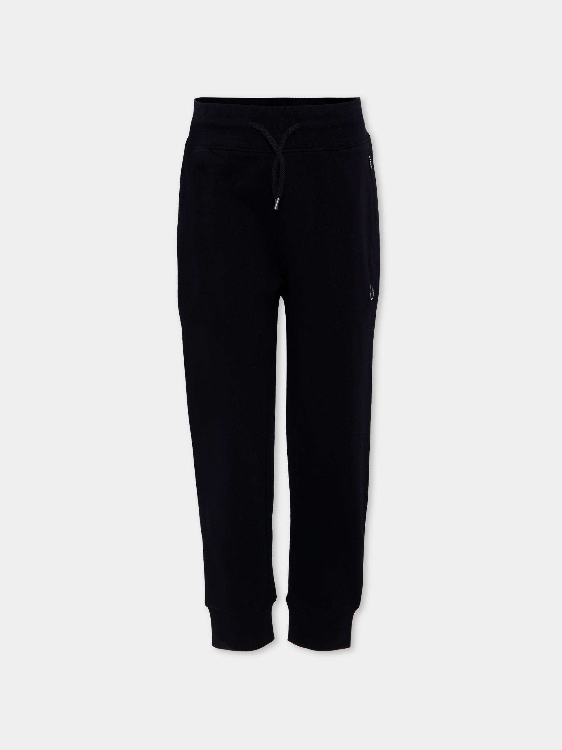 Pantaloni Alvar neri per bambini con smile,Molo,6W25I202 0099