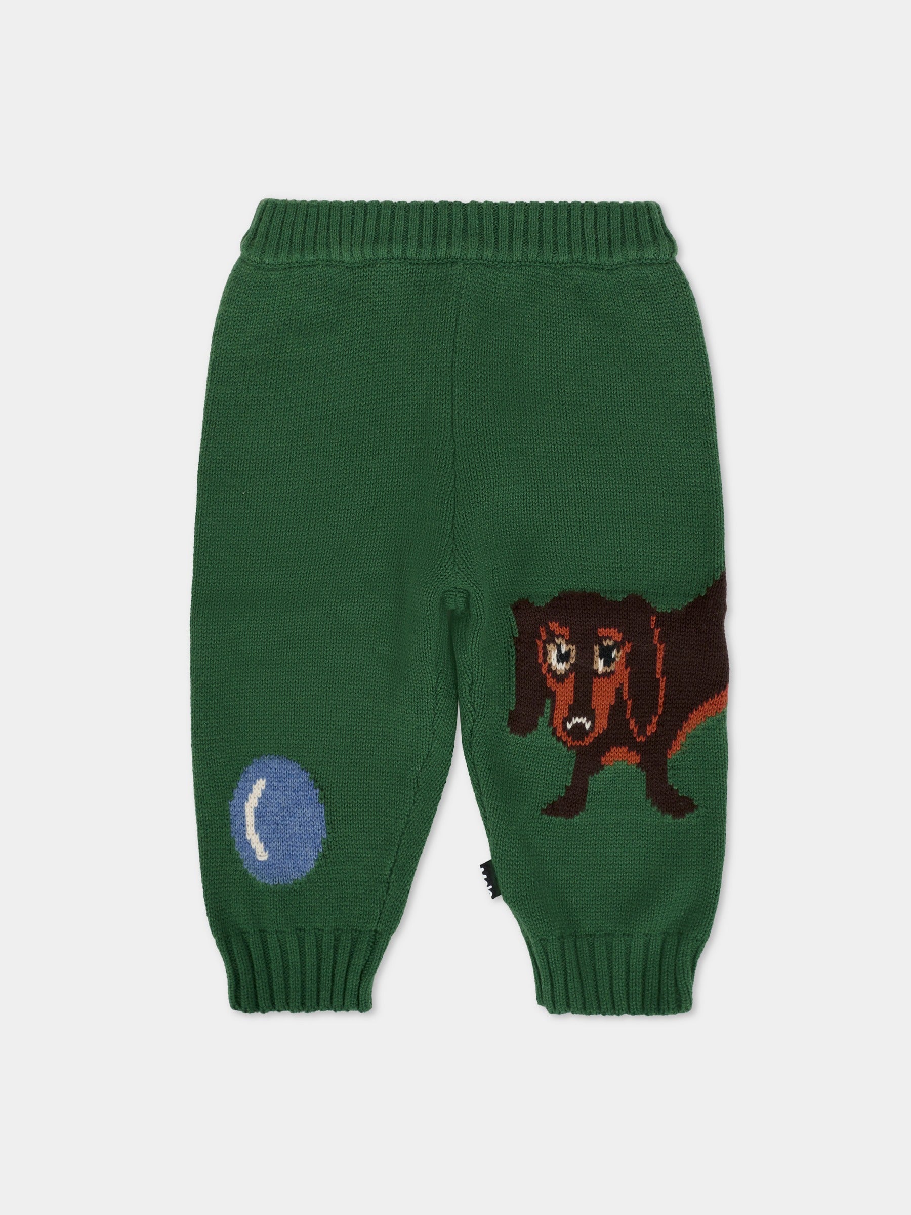 Pantaloni Sol verdi per neonati con cane,Molo,6W25I206 9666