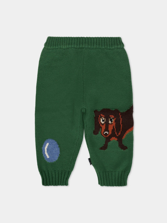 Pantaloni Sol verdi per neonati con cane,Molo,6W25I206 9666