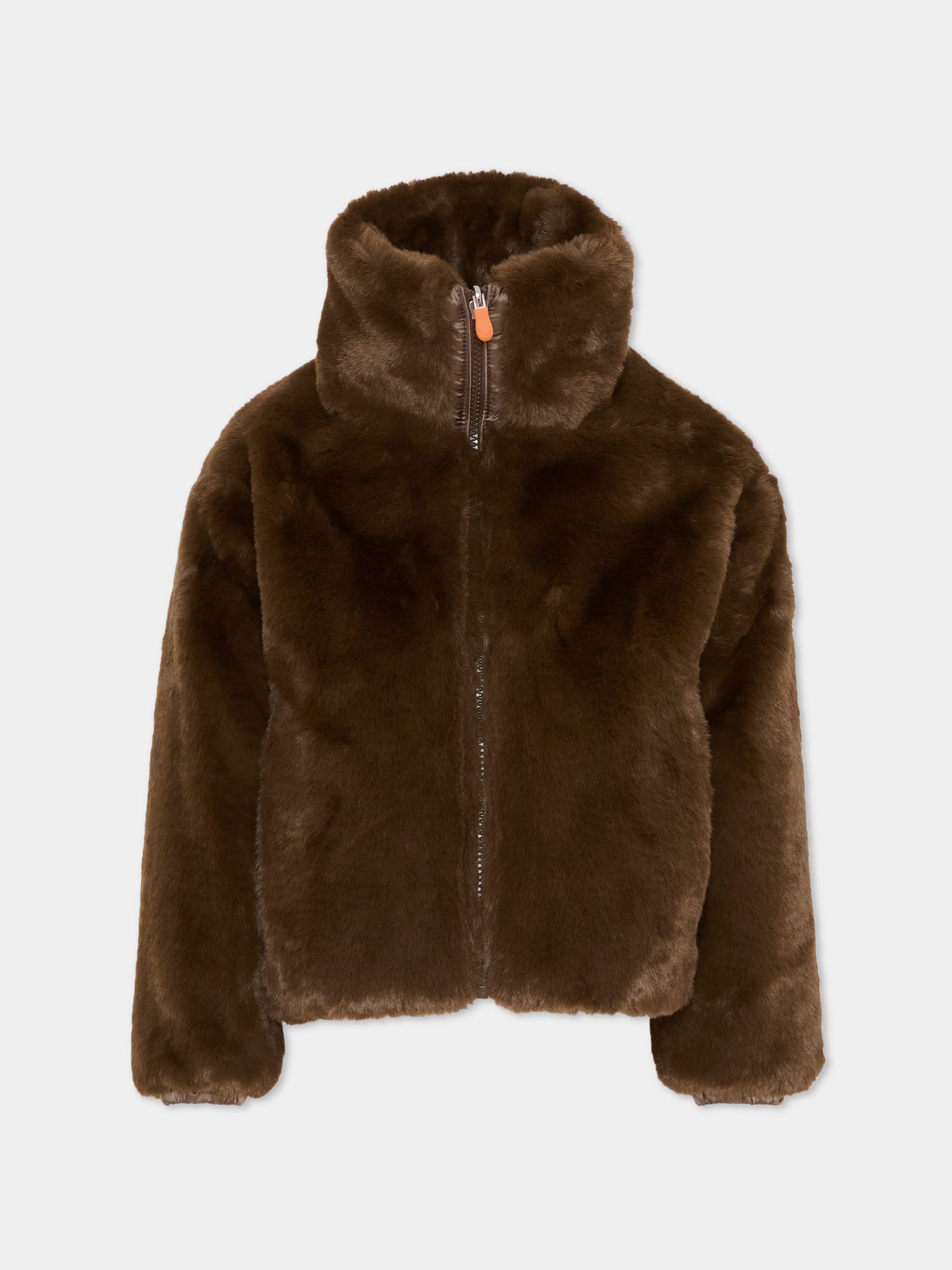 Ecopelliccia Ceri marrone reversibile per bambina,Save The Duck Kids,J31352G FURY21 40038