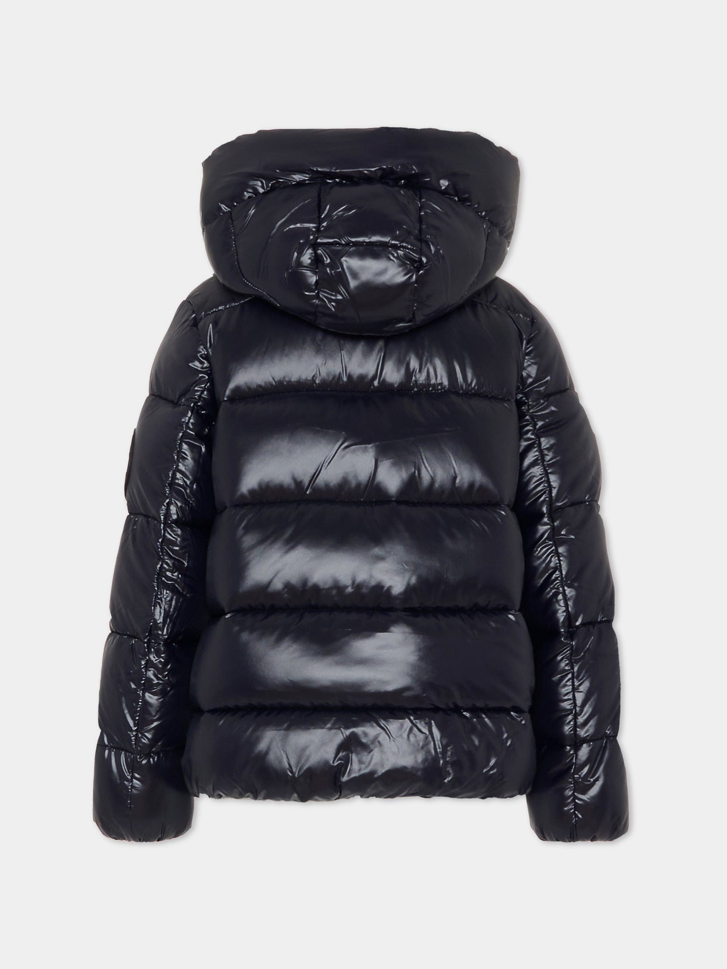 Piumino Ulya blu per bambina con logo,Save The Duck Kids,J31989G LOVE21 90010