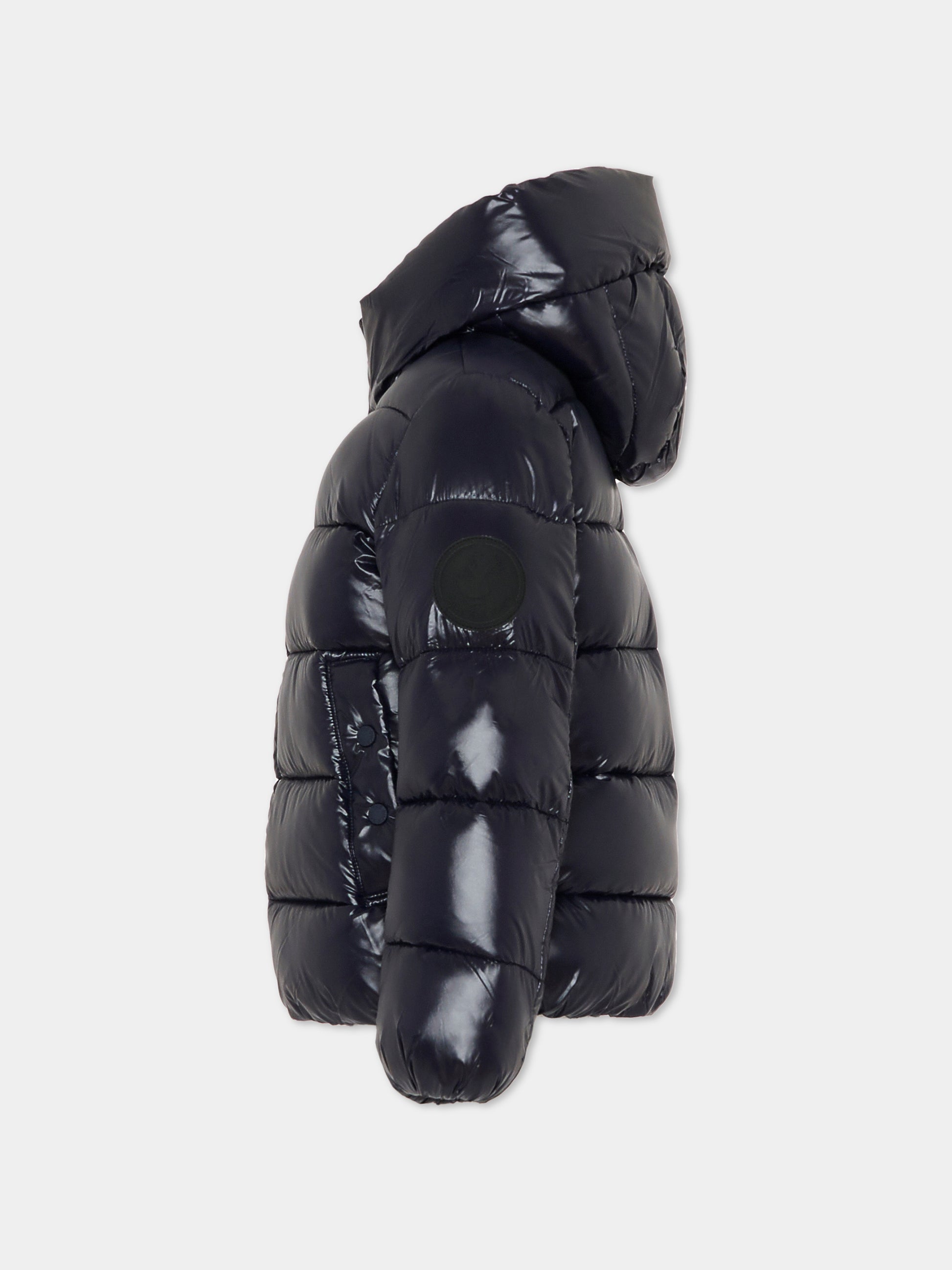 Piumino Ulya blu per bambina con logo,Save The Duck Kids,J31989G LOVE21 90010