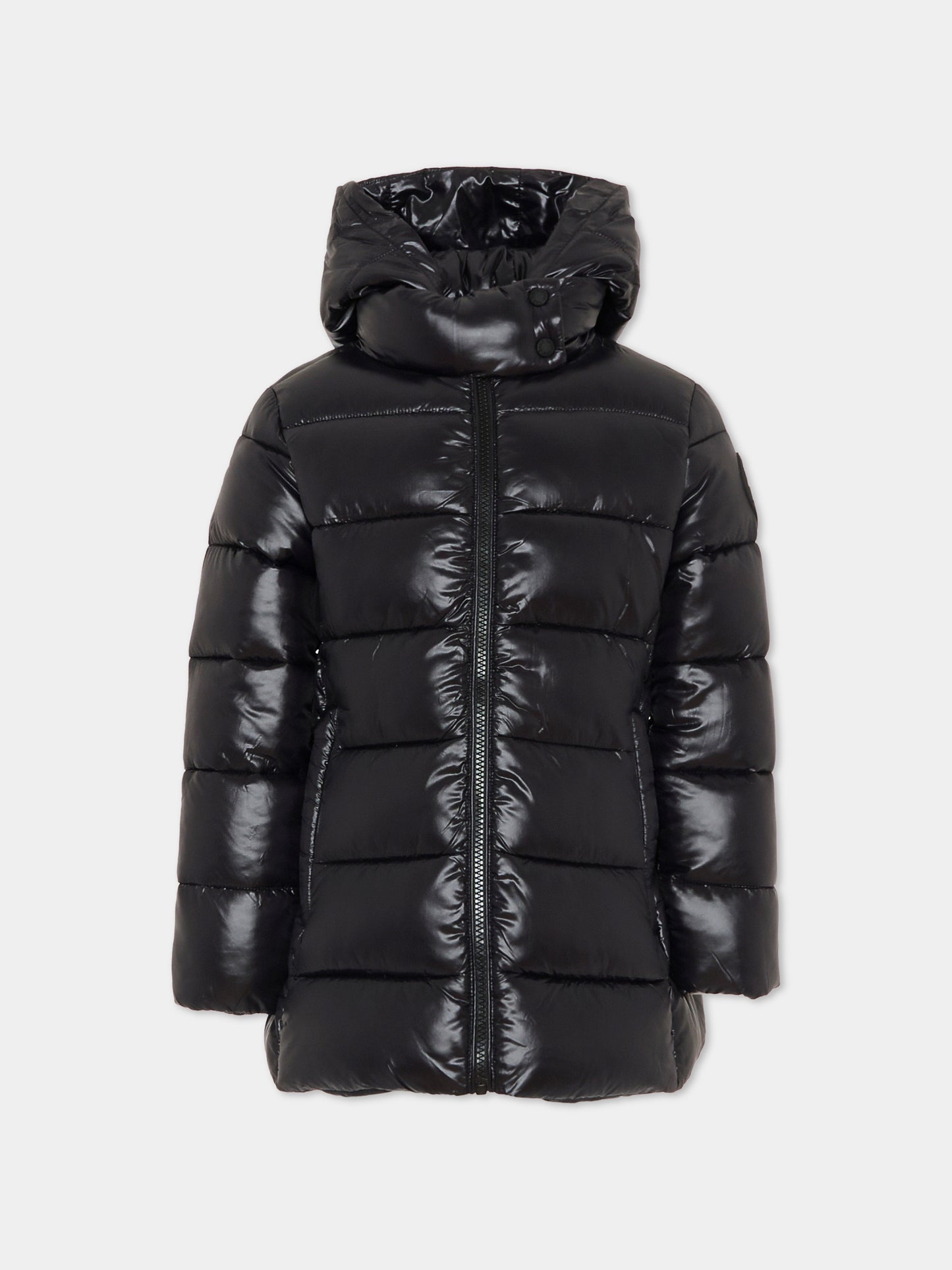 Piumino Kelli nero per bambina con logo,Save The Duck Kids,J42445G LOVE21 10000