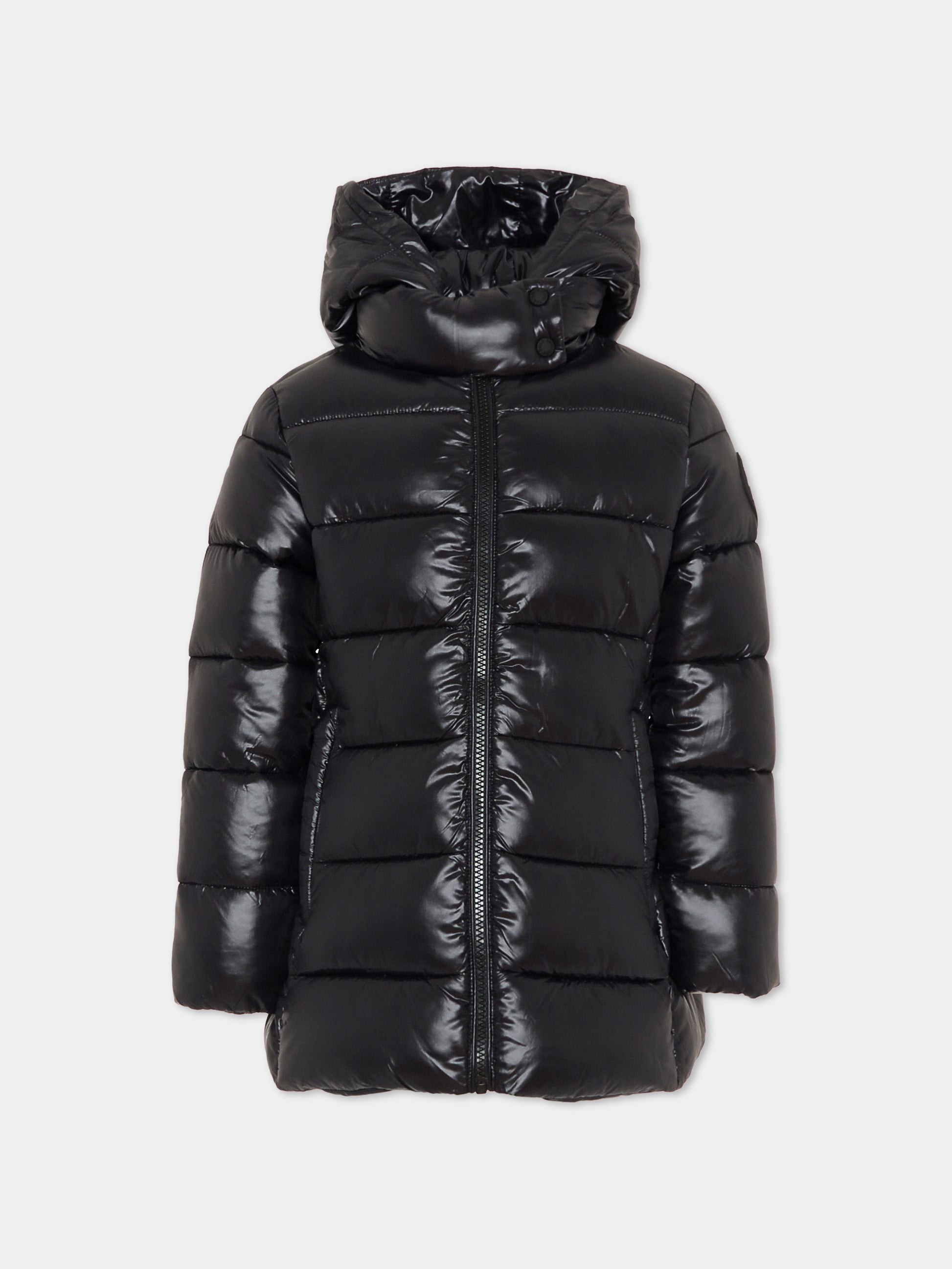 Piumino Kelli nero per bambina con logo,Save The Duck Kids,J42445G LOVE21 10000