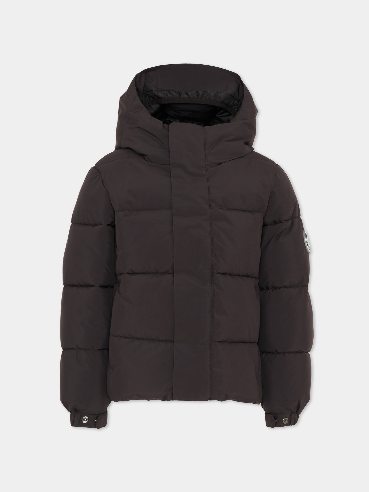 Piumino Ber marrone per bambino con logo,Save The Duck Kids,P31888B LEAF21 40009