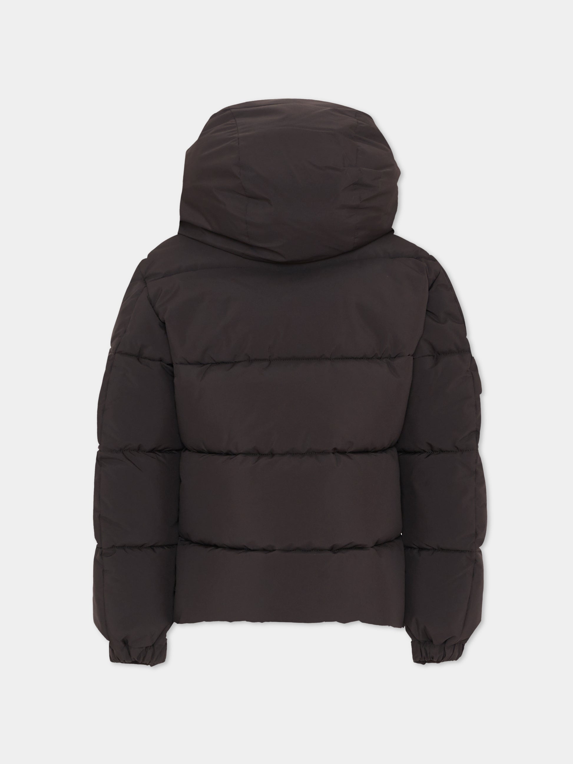 Piumino Ber marrone per bambino con logo,Save The Duck Kids,P31888B LEAF21 40009