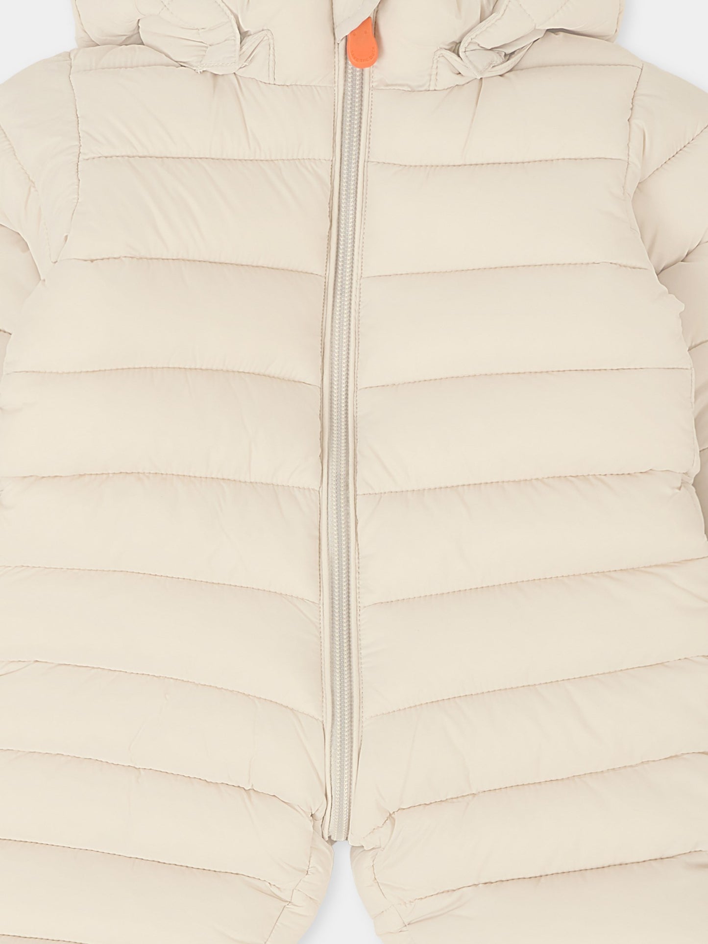 Piumino Storm beige per neonati con logo,Save The Duck Kids,I30002X GIGA21 40019