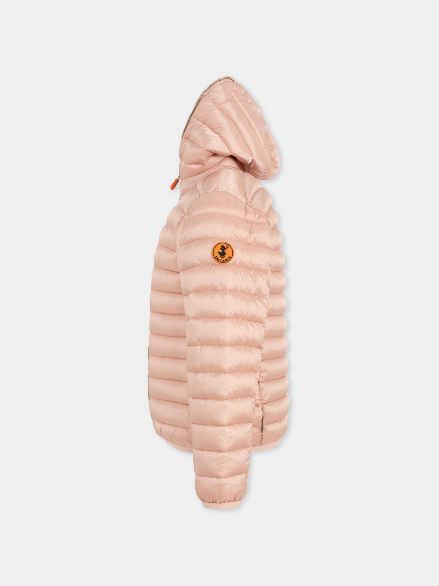 Piumino Iris rosa per bambina con logo,Save The Duck Kids,J32310G IRIS21 80043