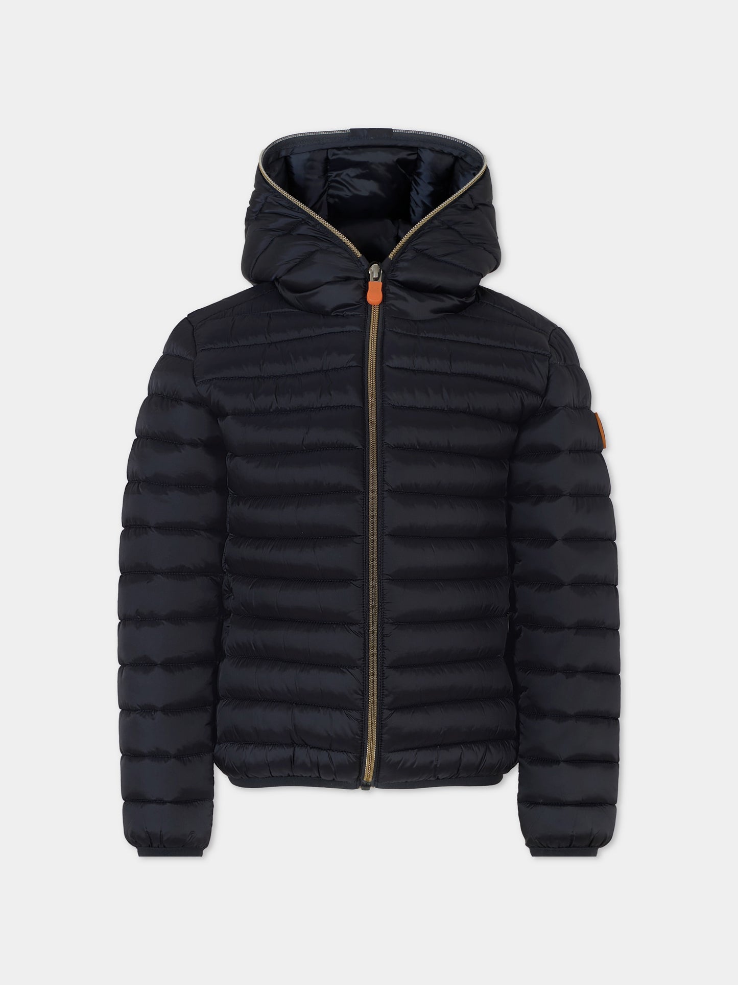 Piumino Iris blu per bambina con logo,Save The Duck Kids,J32310G IRIS21 90010