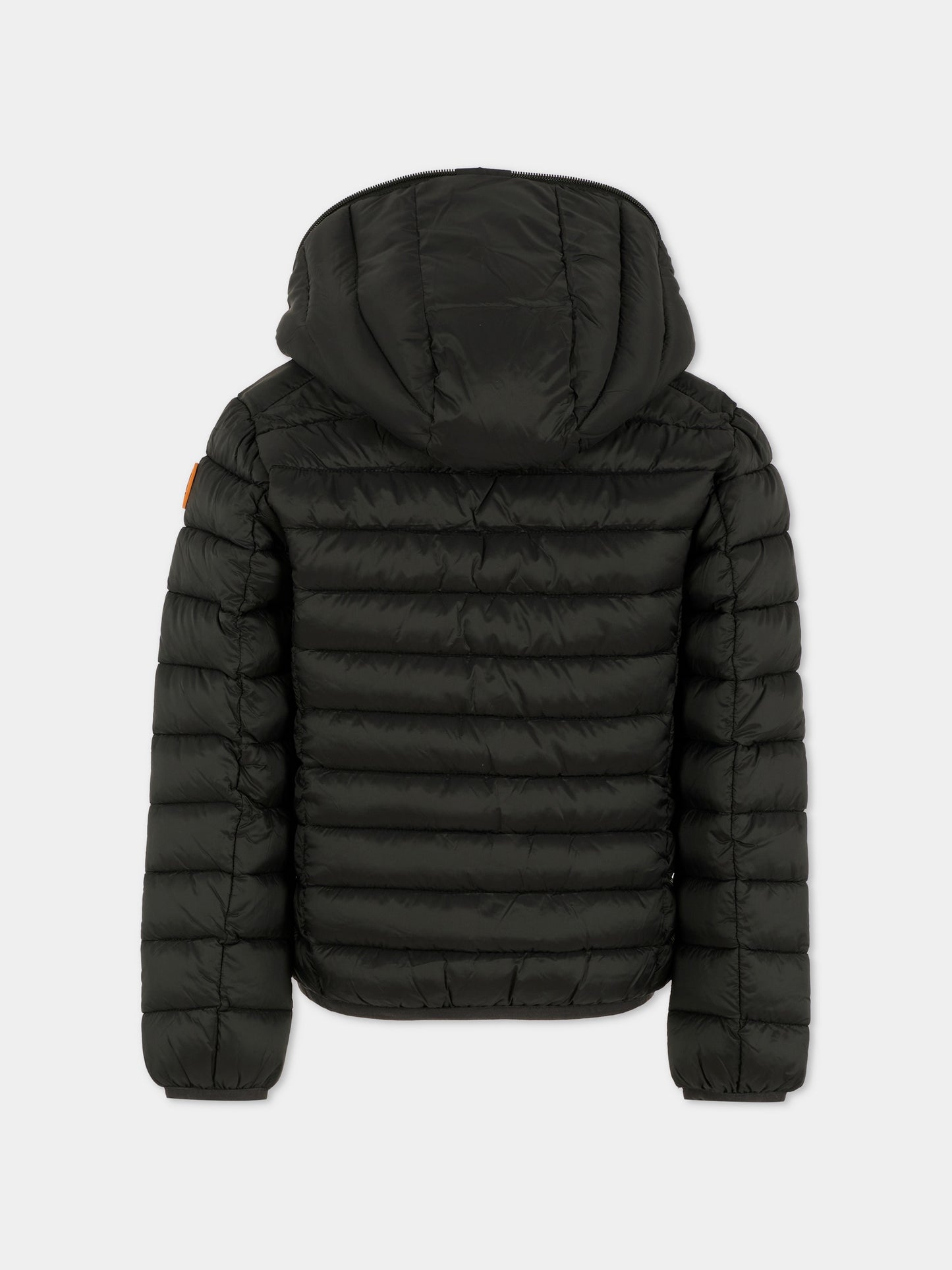 Piumino Dony nero per bambino con logo,Save The Duck Kids,J30650B GIGA21 10000