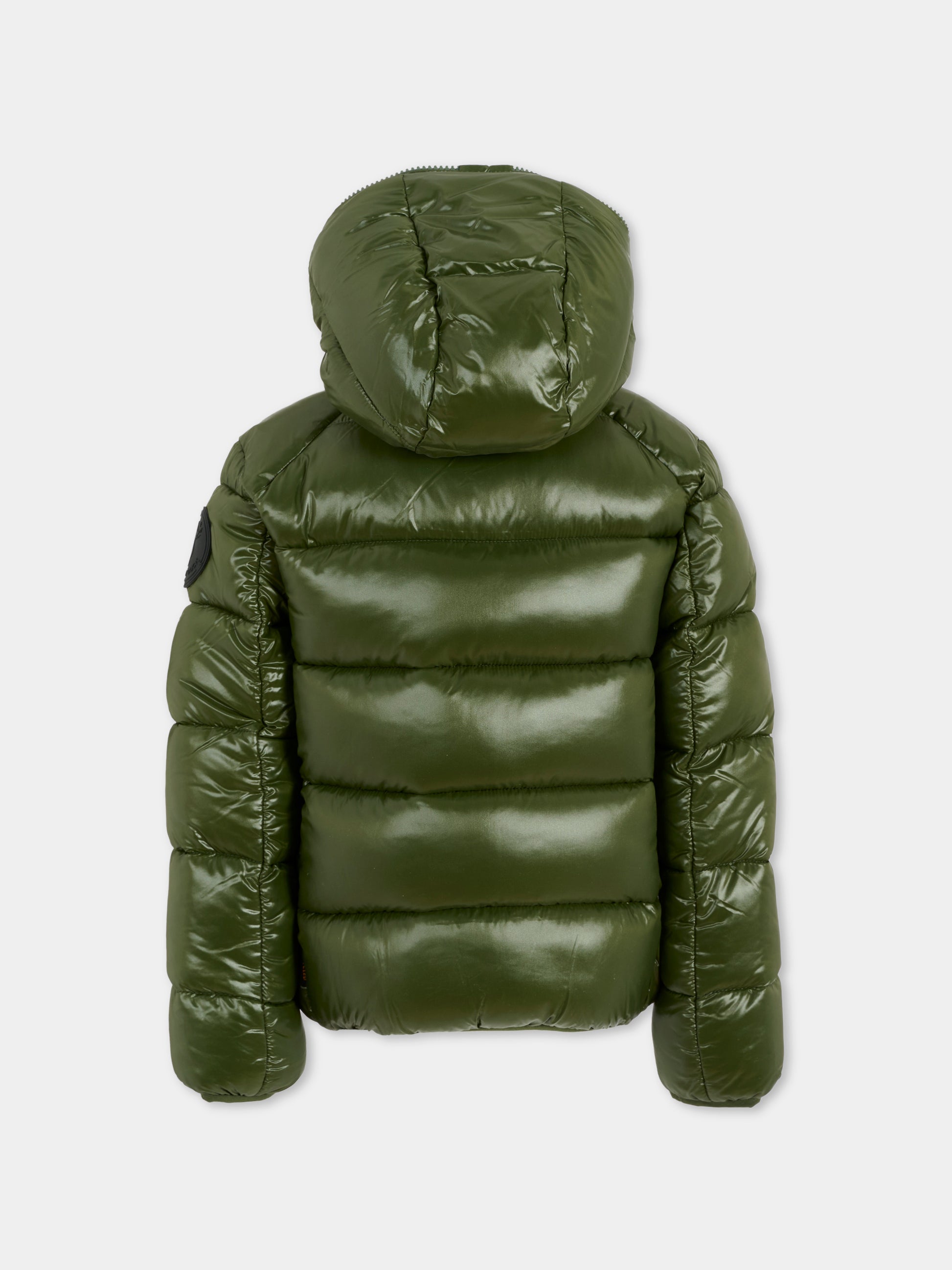 Piumino Artie verde per bambino con logo,Save The Duck Kids,J31280B LOVE21 50023