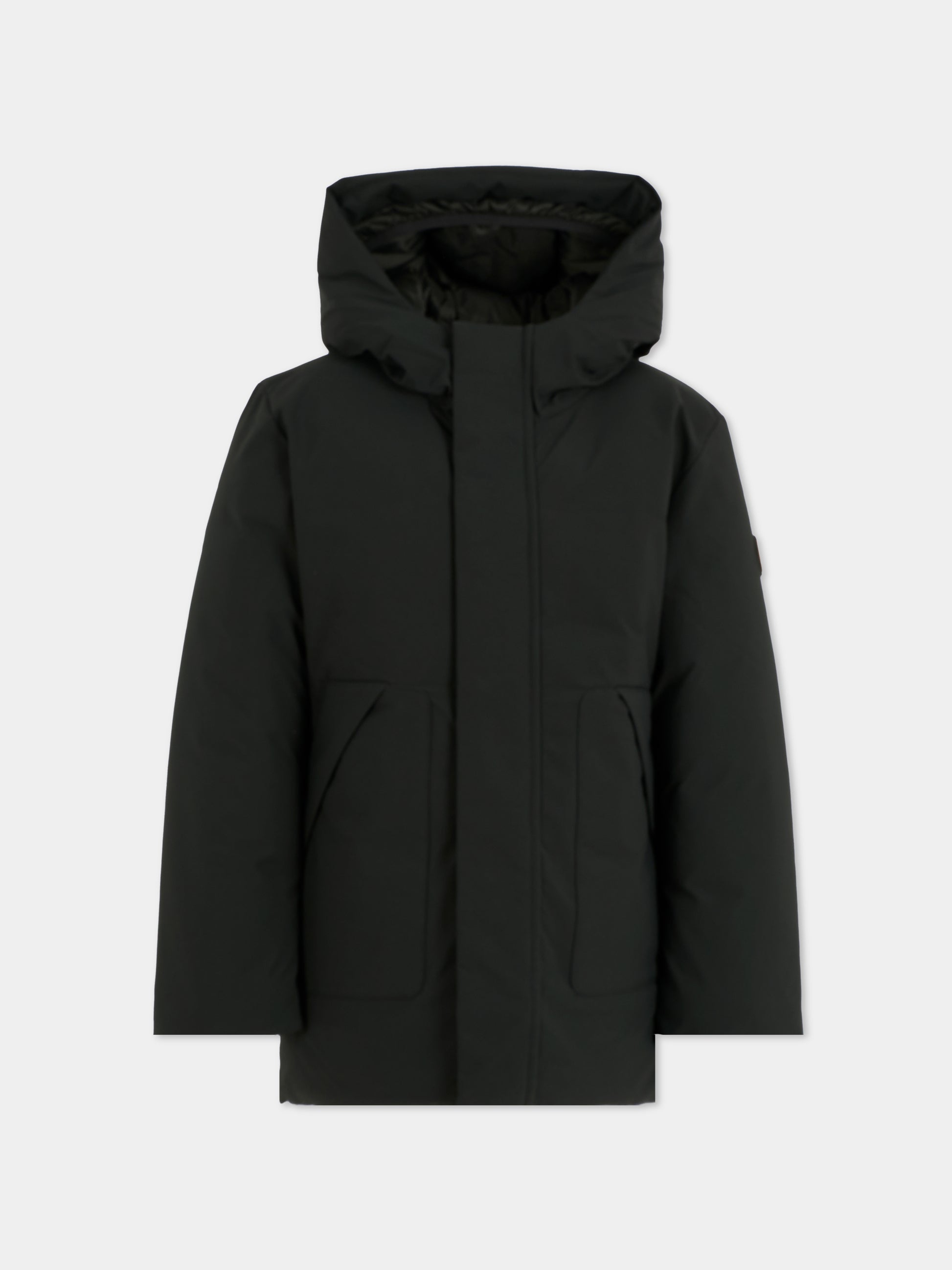 Piumino Albi nero per bambino con logo,Save The Duck Kids,J41447B MATT21 10000