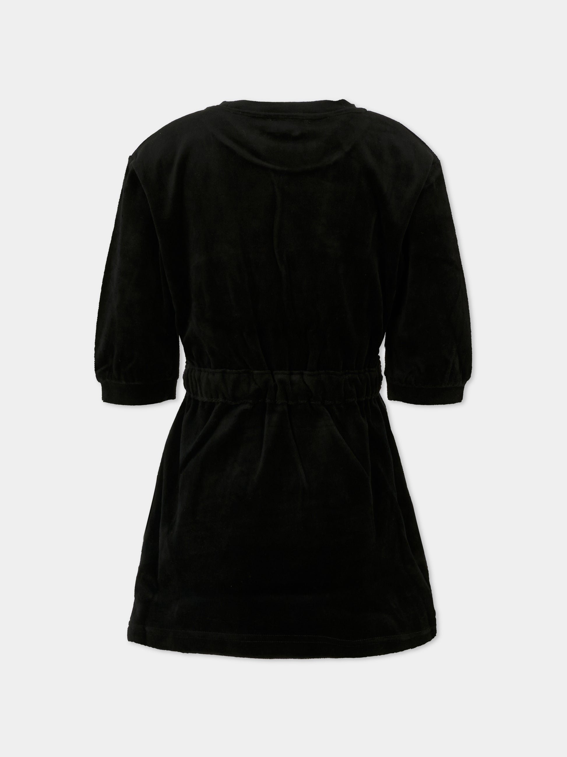 Vestito nero per bambina con logo,Sonia Rykiel Paris,A00325 09B