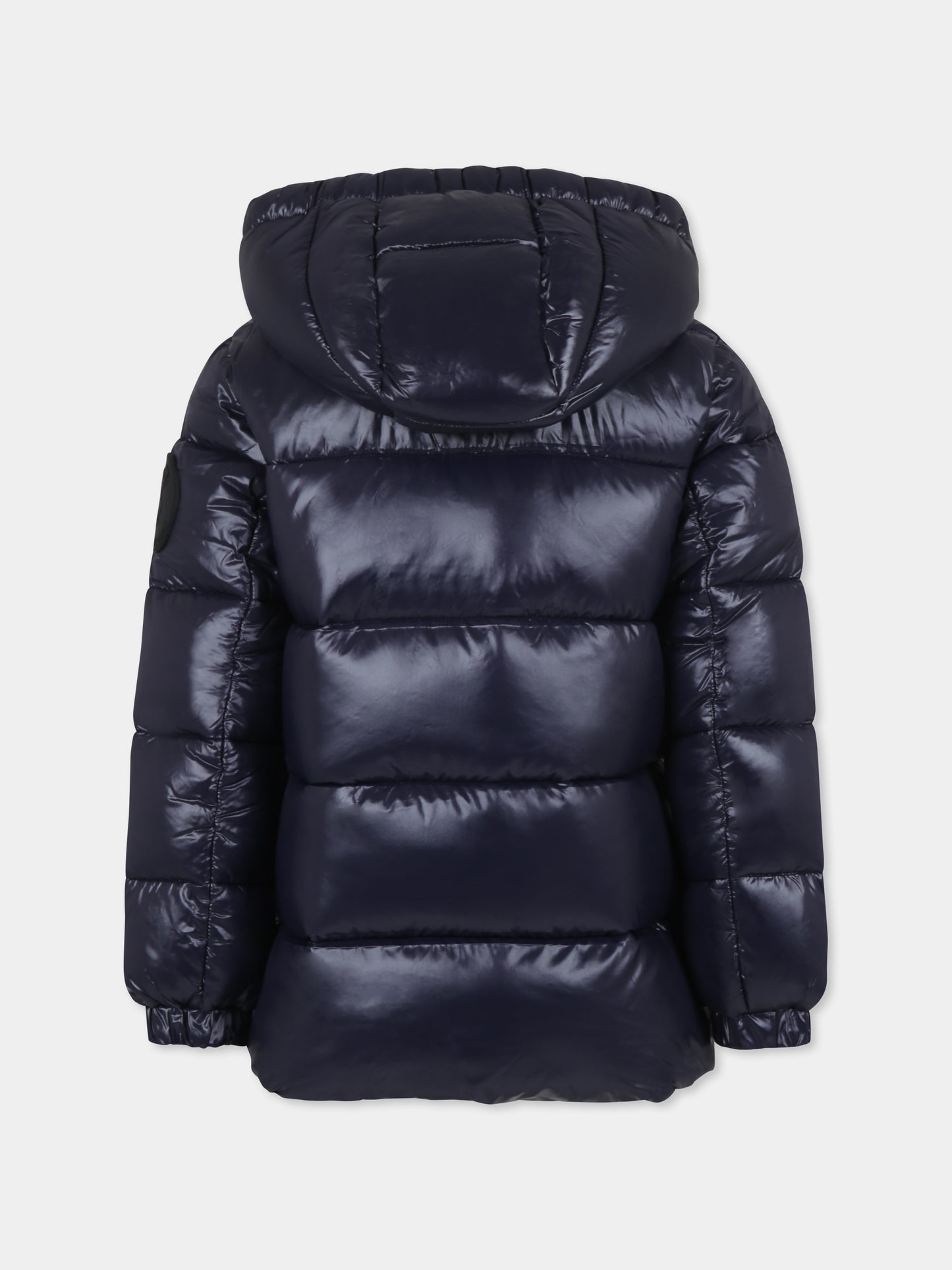 Piumino Murphy blu per bambina con logo,Save The Duck Kids,J41883B LUCK19 90010