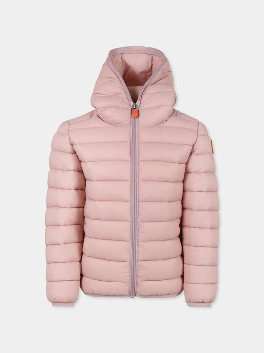 Piumino Lily rosa per bambina con logo,Save The Duck Kids,J32310G GIGA19 80007