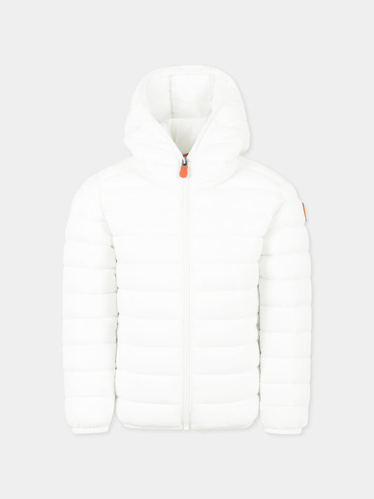 Piumino Lily bianco per bambina con logo,Save The Duck Kids,J32310G GIGA19 00002