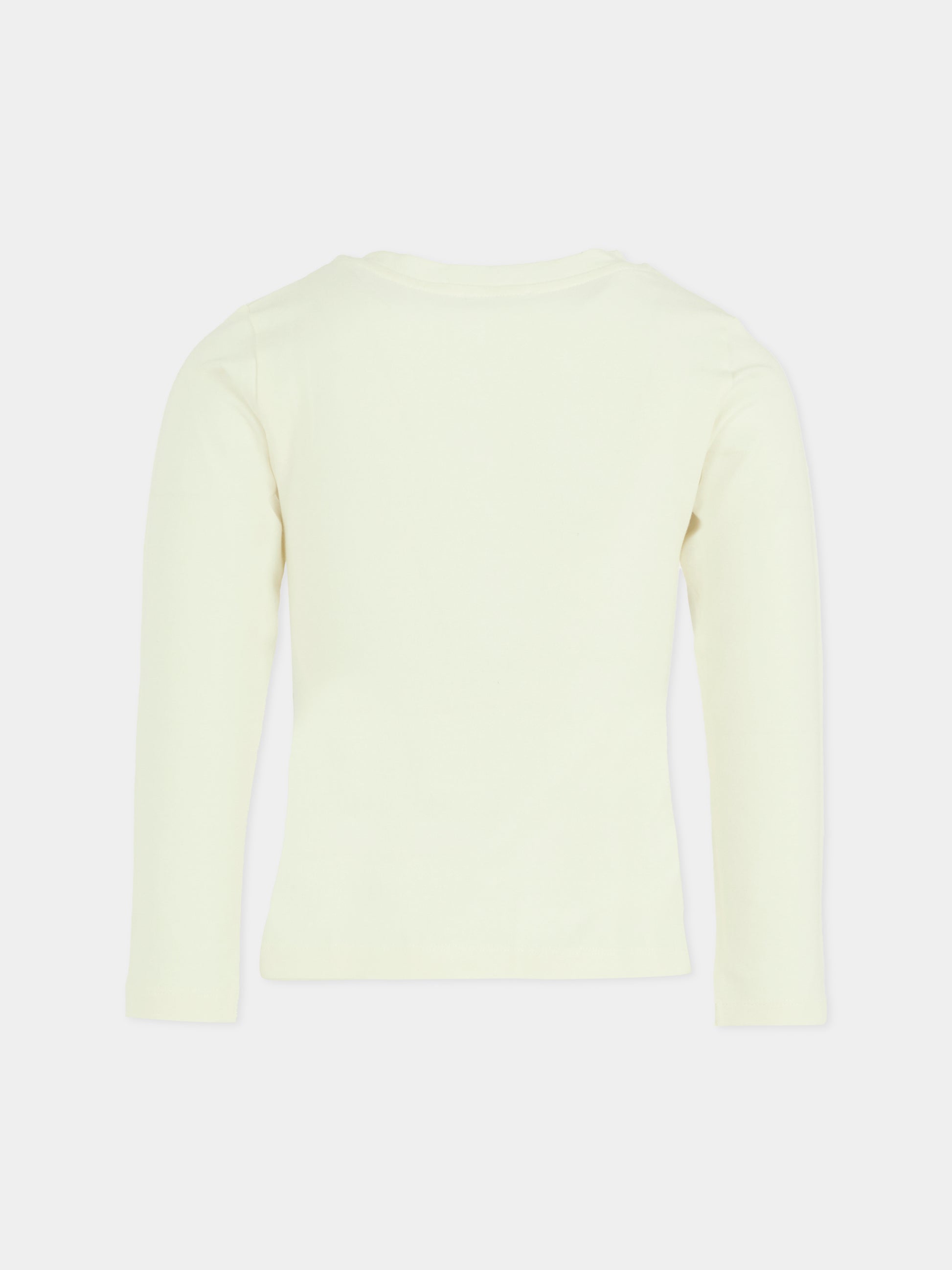 T-shirt avorio per bambina con Teddy Bear e cuore,Moschino Kids,HDO010 LBA11 10063