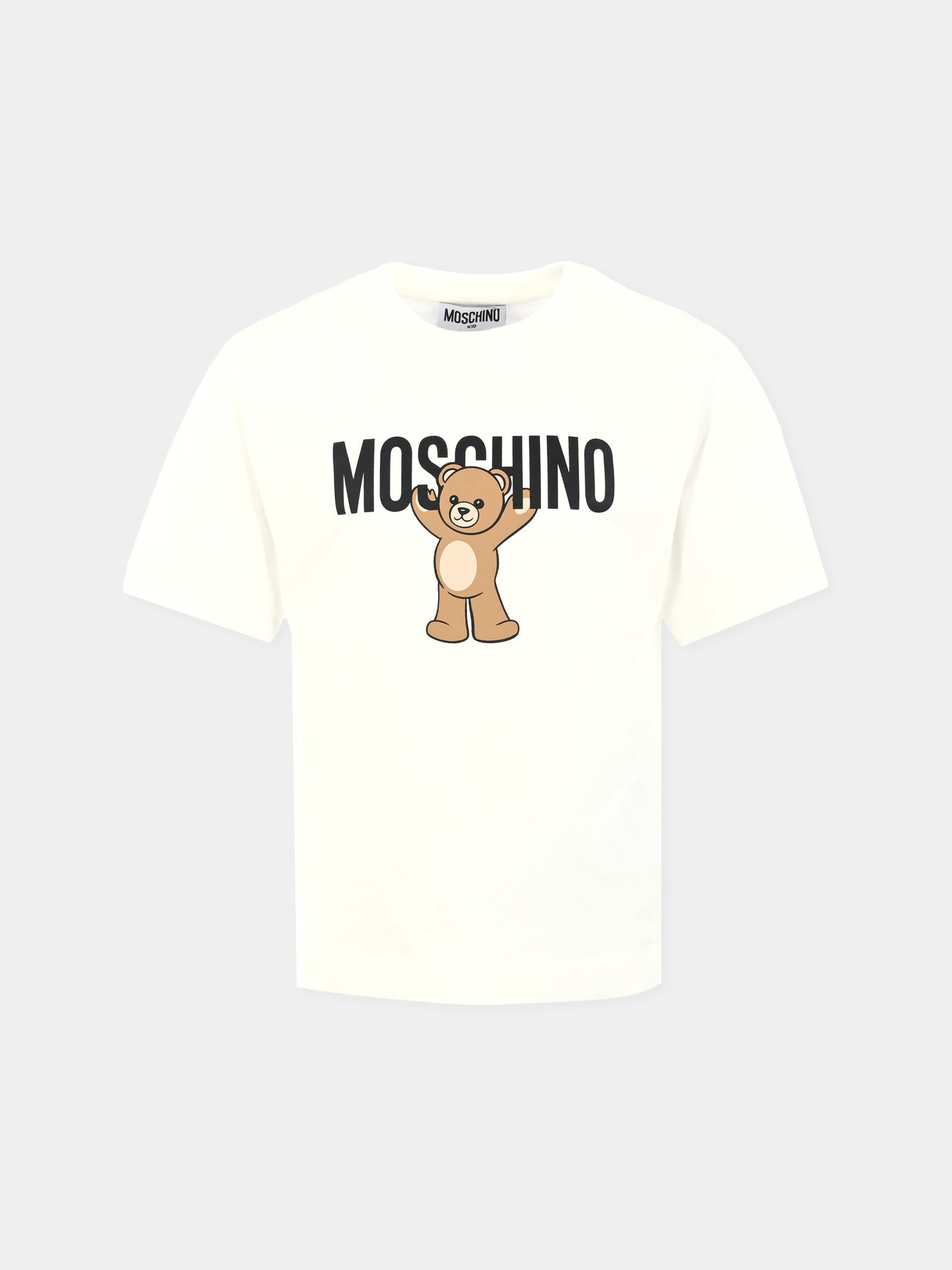 T-shirt avorio per bambini con Teddy Bear,Moschino Kids,HMM05G LAA10 10063
