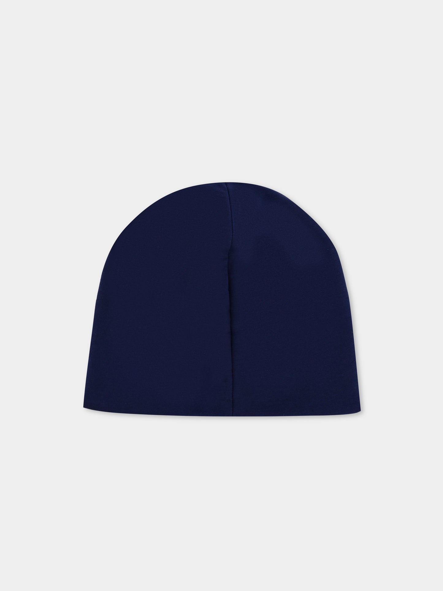 Berretto blu per bambini con logo e Teddy Bear,Moschino Kids,HMX02M LDA17 40016