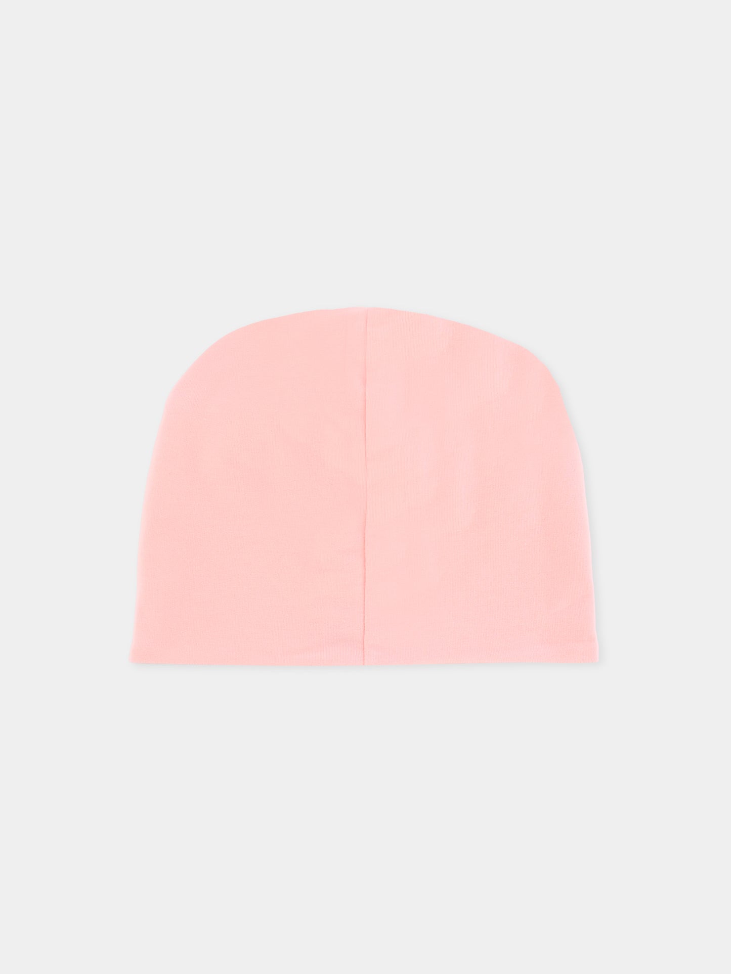 Berretto rosa per bambina con logo e Teddy Bear,Moschino Kids,HMX02M LDA17 50209