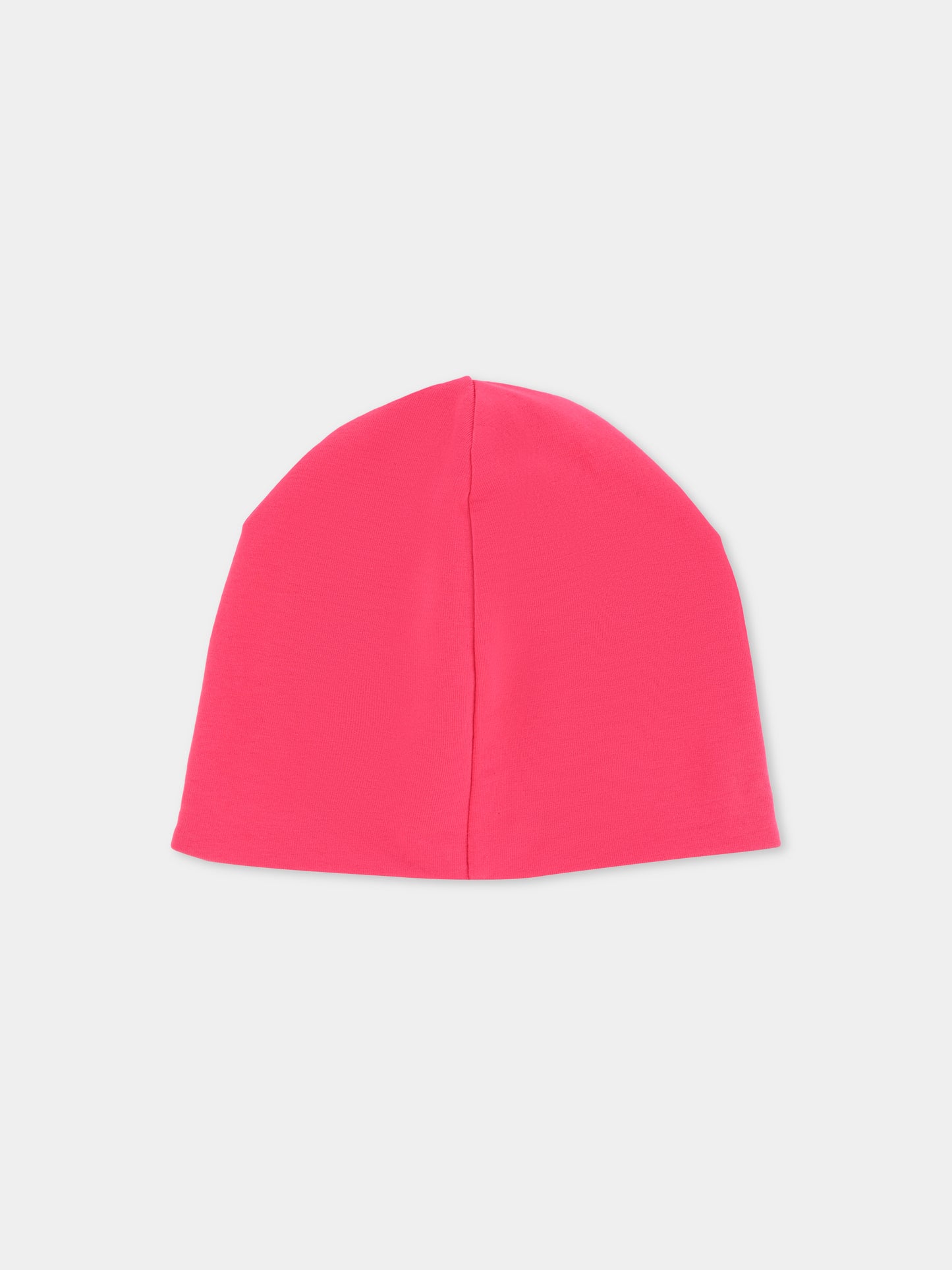 Berretto fucsia per bambina con logo e Teddy Bear,Moschino Kids,HMX02M LDA17 50541