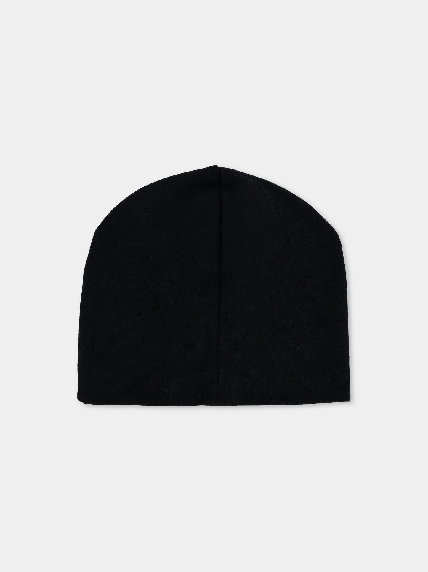 Berretto nero per bambini con logo e Teddy Bear,Moschino Kids,HMX02M LDA17 60100