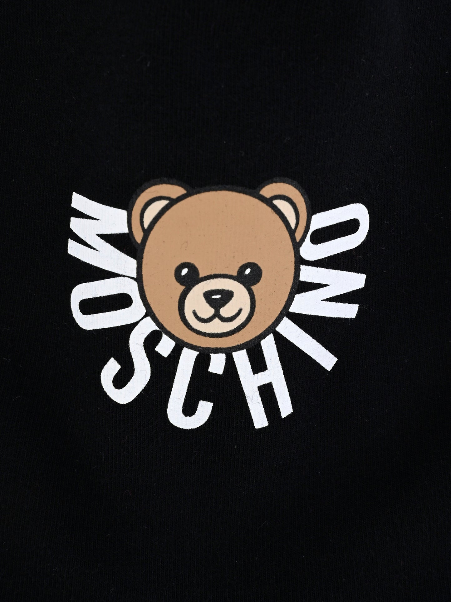 Berretto nero per bambini con logo e Teddy Bear,Moschino Kids,HMX02M LDA17 60100