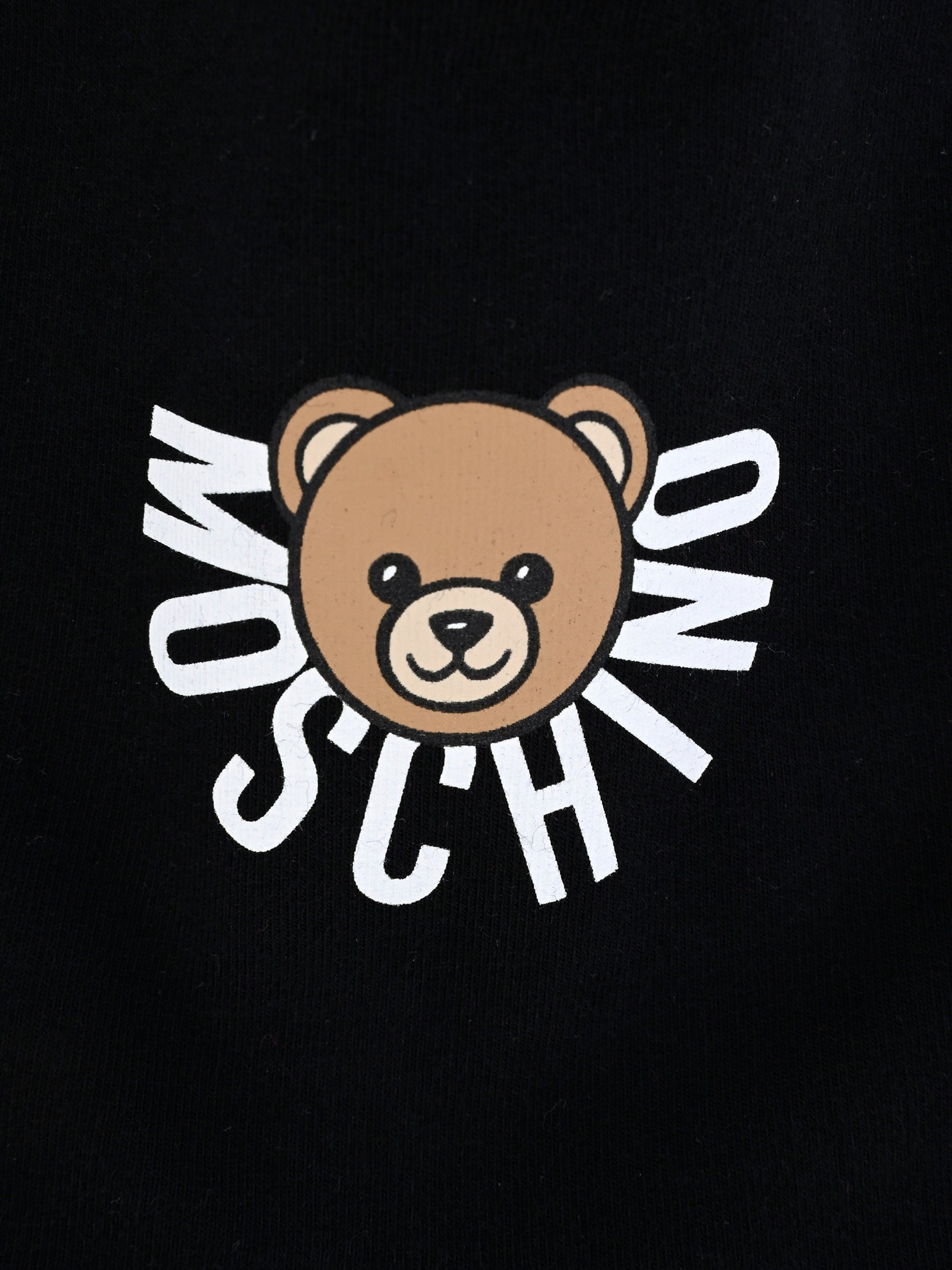 Berretto nero per bambini con logo e Teddy Bear,Moschino Kids,HMX02M LDA17 60100