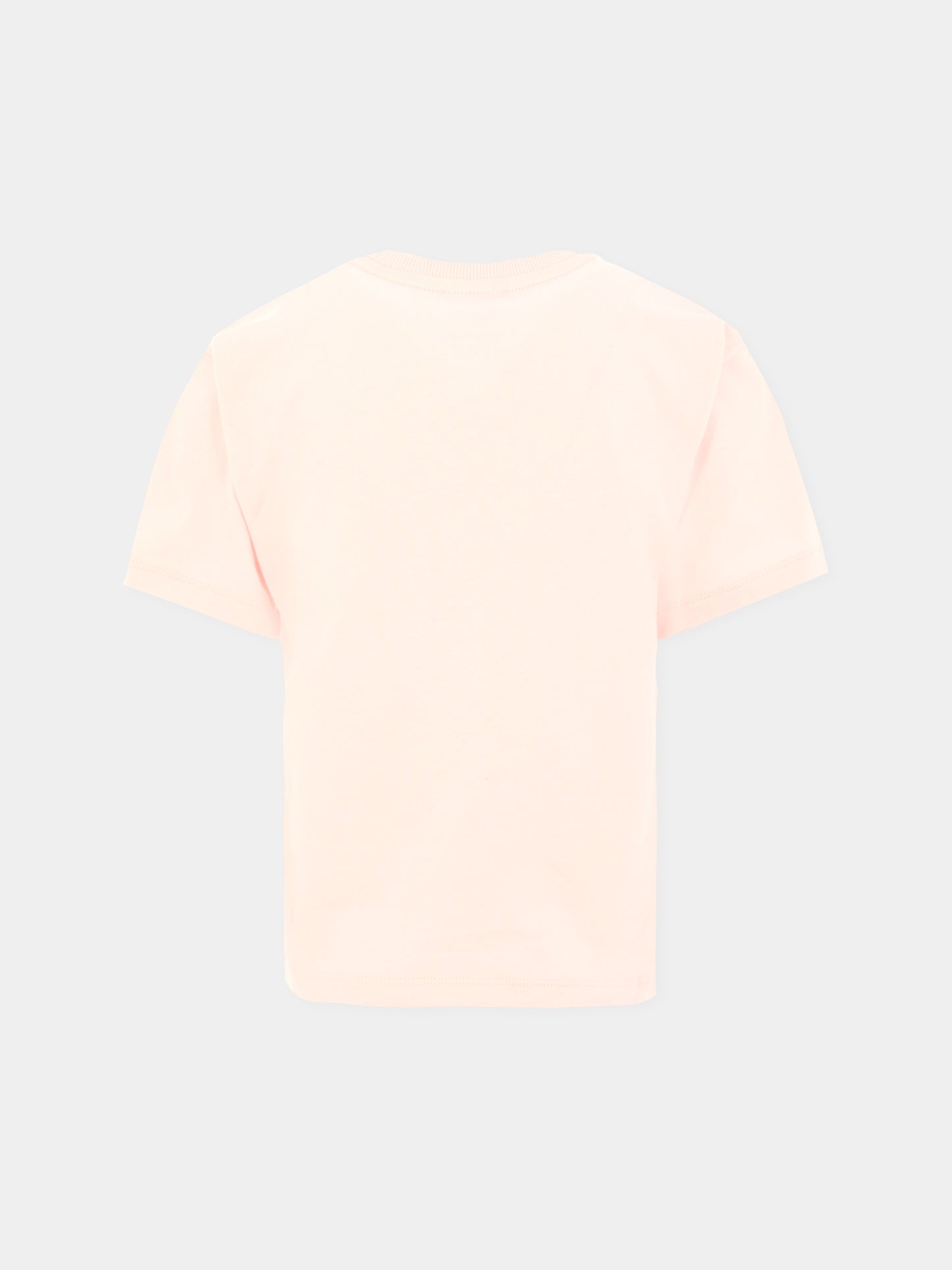 T-shirt rosa per bambina con logo e Teddy Bear,Moschino Kids,HOM05G LAA10 50209