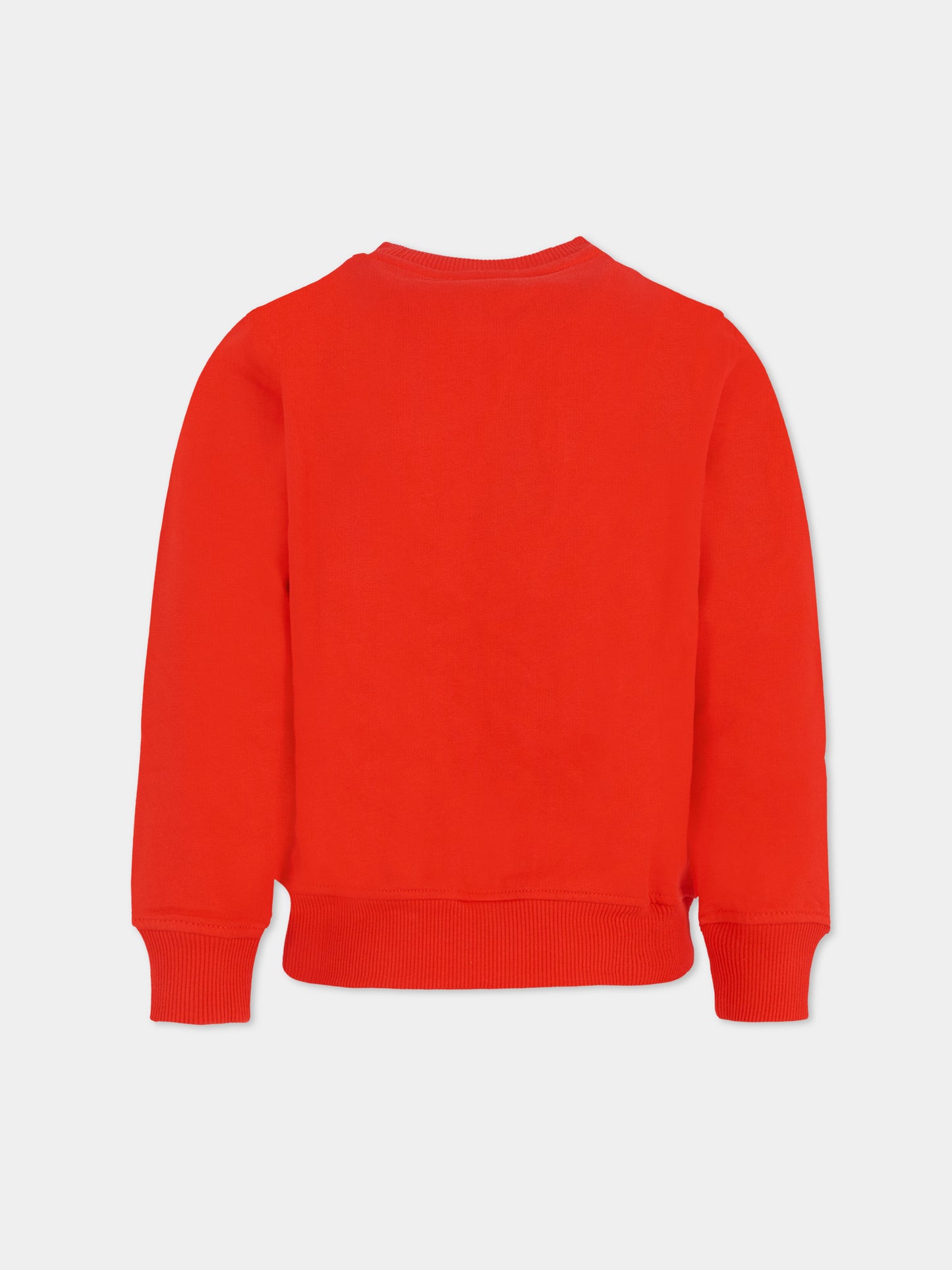 Felpa rossa per bambini con Teddy Bear,Moschino Kids,HPF08V LCA83 50109