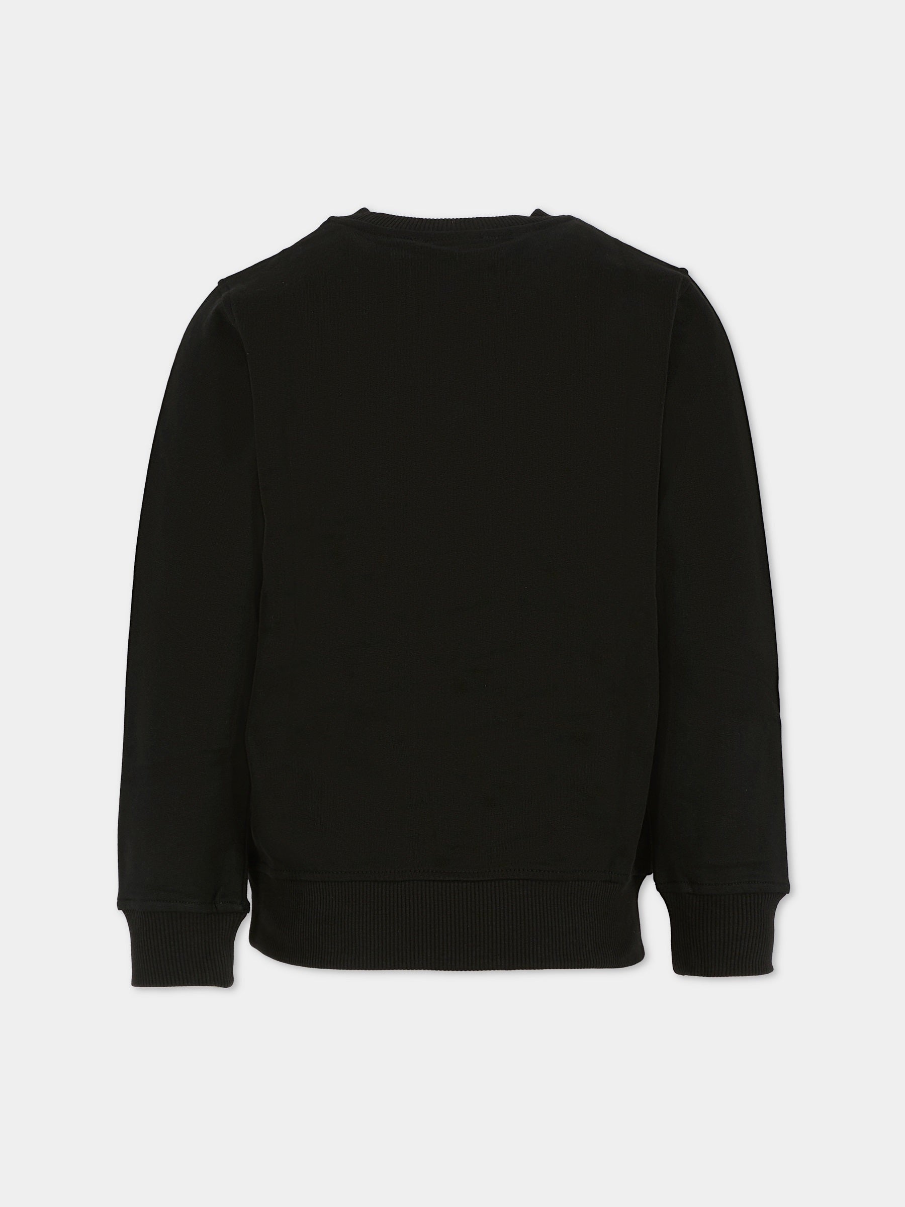 Felpa nera per bambini con Teddy Bear,Moschino Kids,HPF08V LCA83 60100