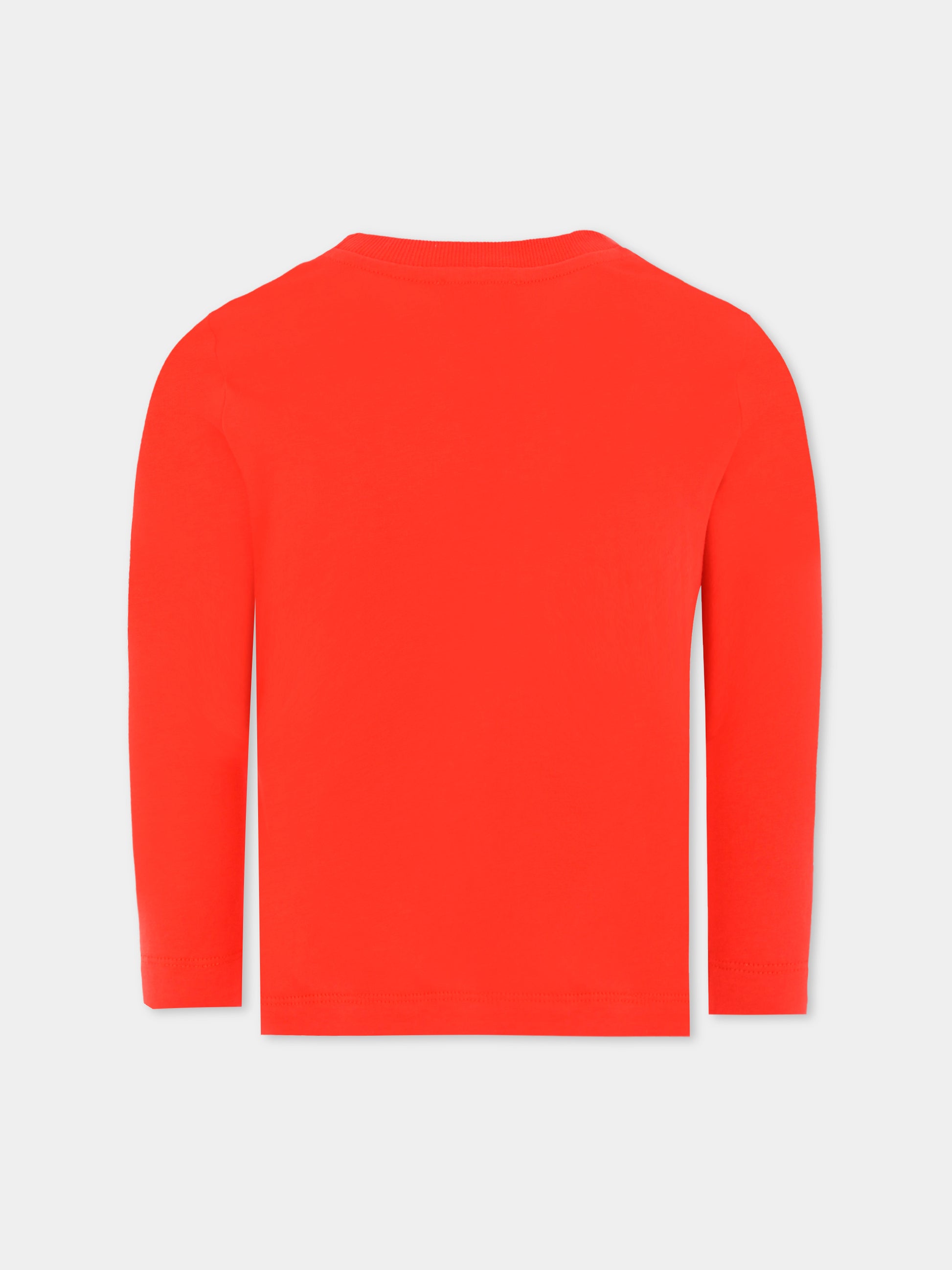 T-shirt rossa per bambini con Teddy Bear,Moschino Kids,HTO00J LAA10 50109