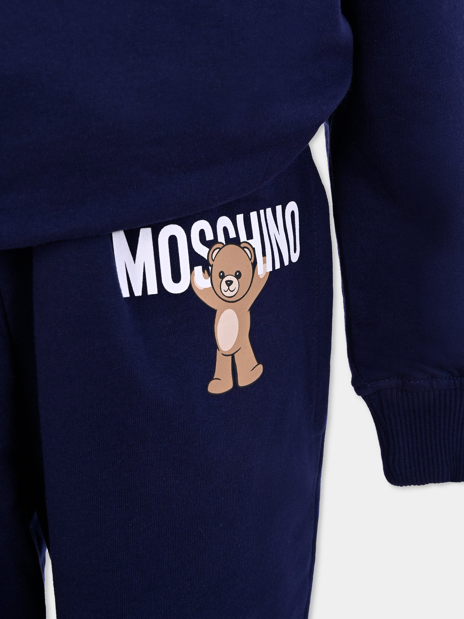 Completo blu per bambini con Teddy Bear,Moschino Kids,HUK04A LCA40 40016