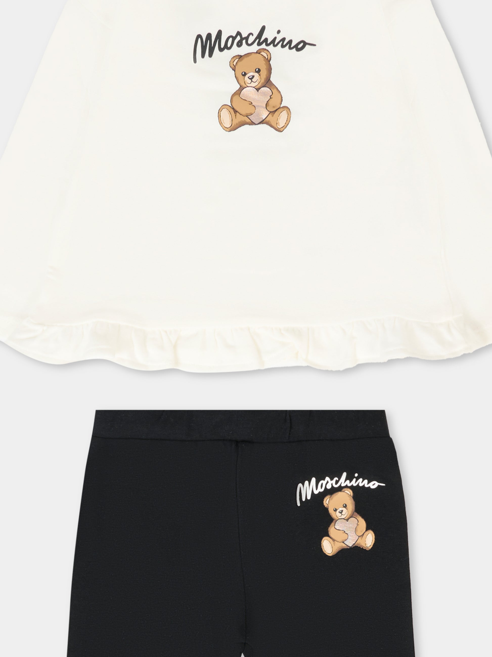 Completo multicolor per neonata con Teddy Bear,Moschino Kids,MDK03C LBA11 83933