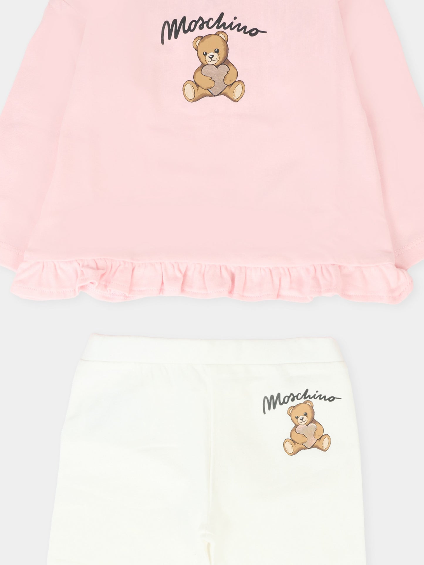 Completo multicolor per neonata con Teddy Bear,Moschino Kids,MDK03C LBA11 84241