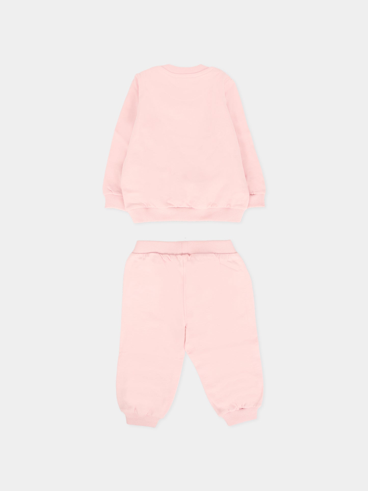 Completo rosa per neonata con Teddy Bear,Moschino Kids,MMK05E LCA40 50209