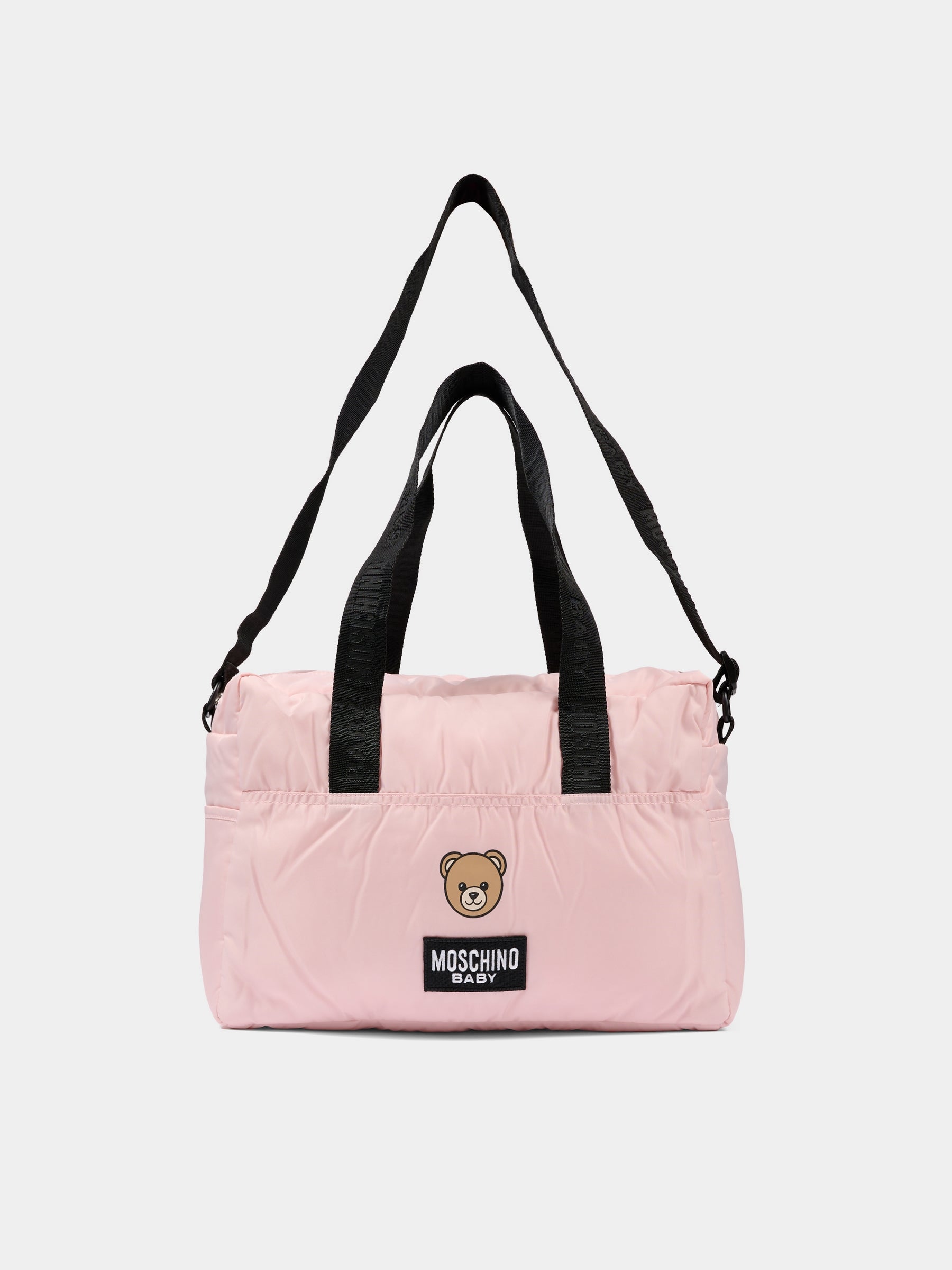 Borsa mamma rosa per neonata con Teddy Bear,Moschino Kids,MMX04K L3A89 50209