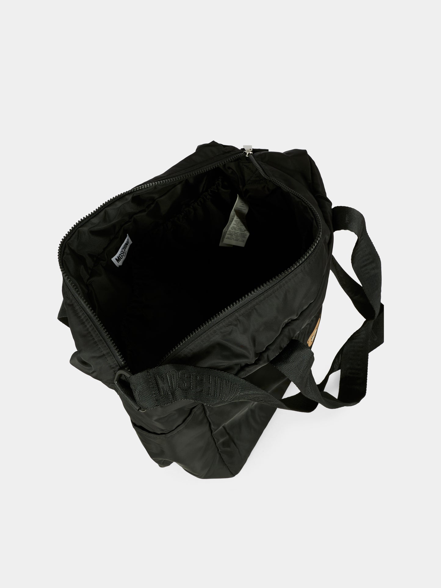 Borsa mamma nera per neonati con Teddy Bear,Moschino Kids,MMX04K L3A89 60100