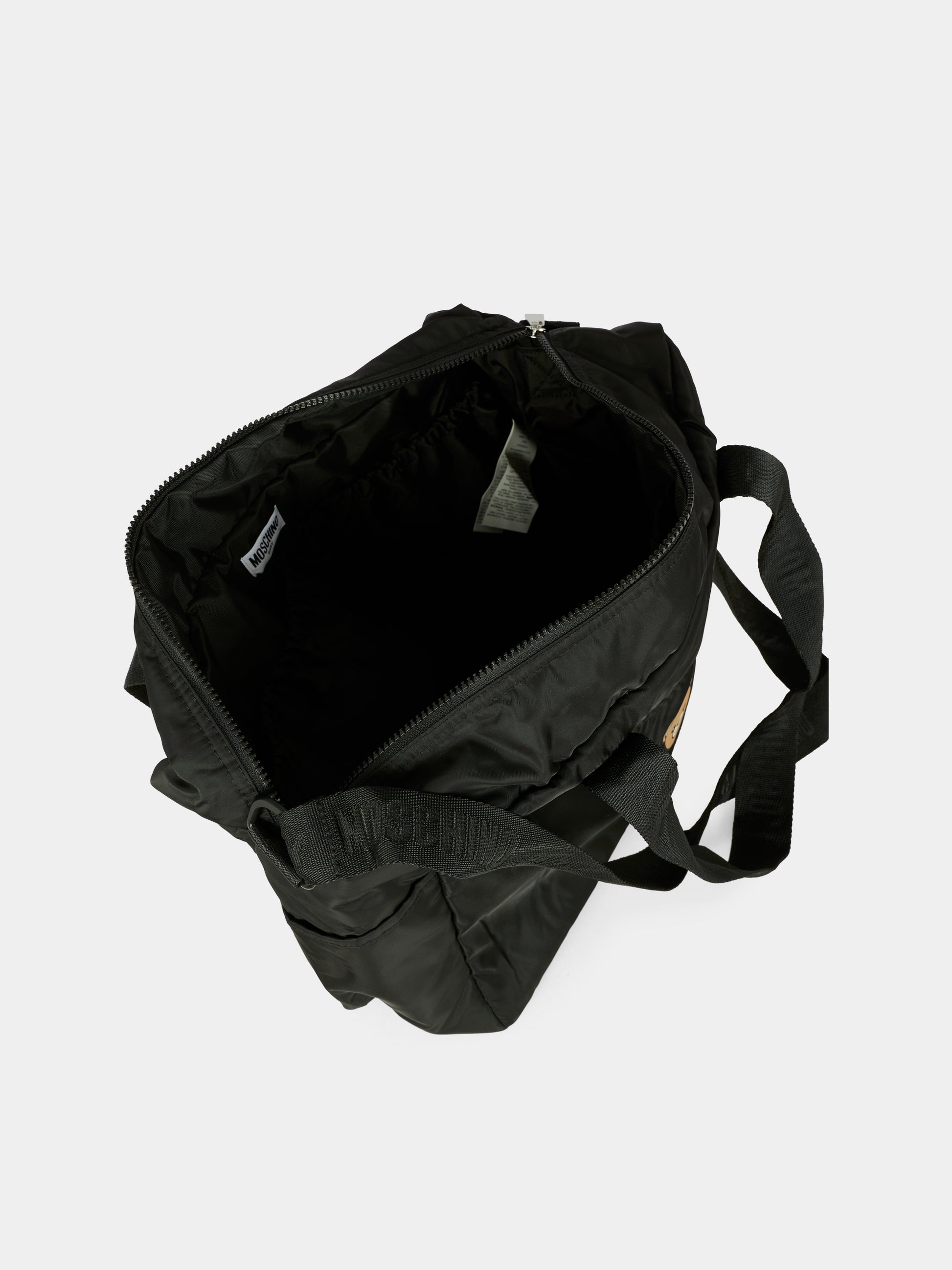 Borsa mamma nera per neonati con Teddy Bear,Moschino Kids,MMX04K L3A89 60100