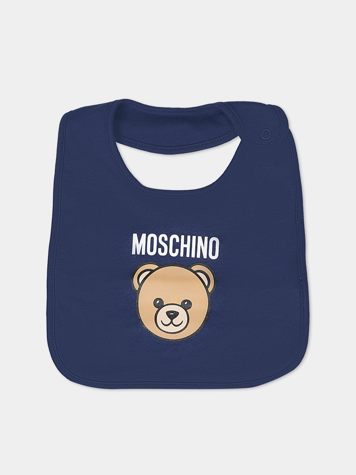 Set tutine blu per neonato con Teddy Bear,Moschino Kids,MMY08B LCA40 40016